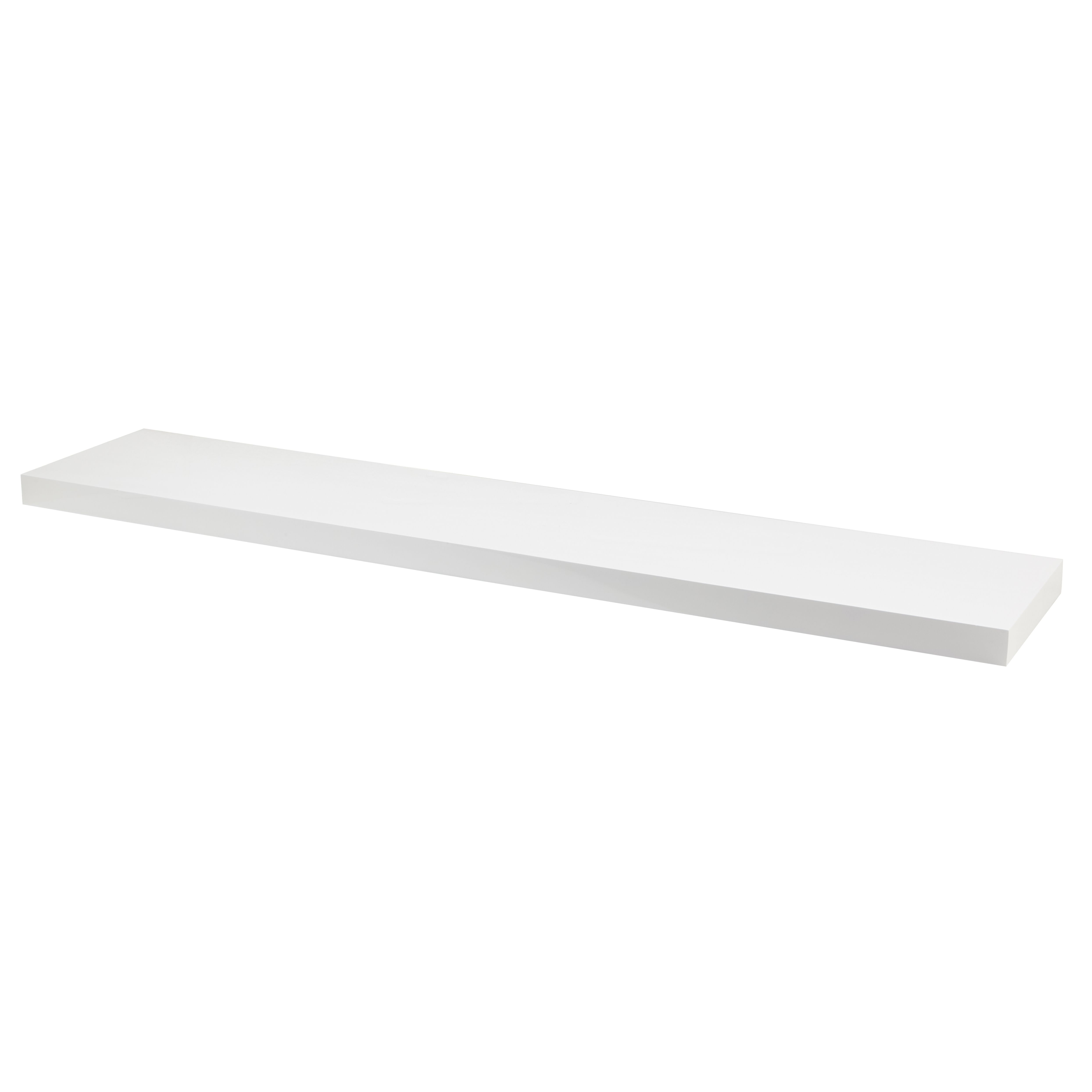 Form Cusko Gloss white Floating shelf (L)1180mm (D)235mm Departments