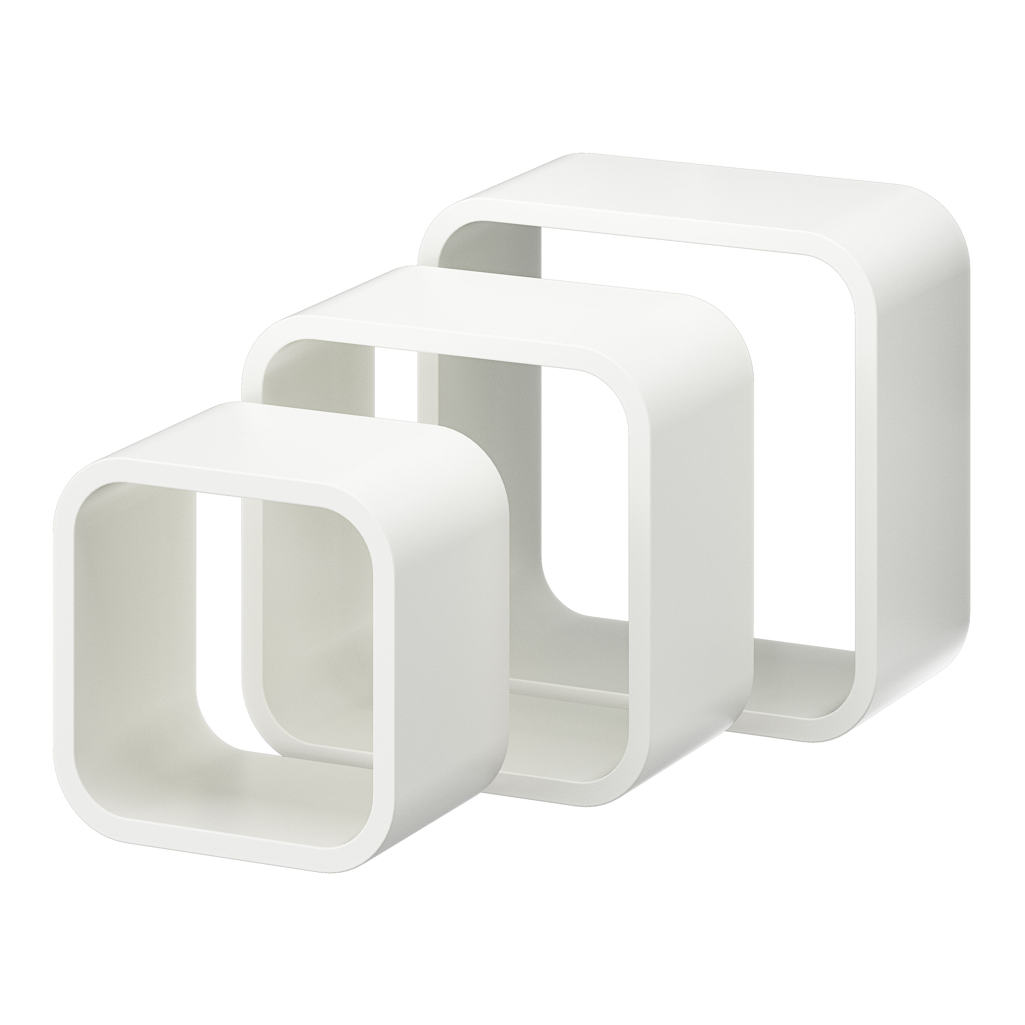 Form Cusko White Cube shelves, Set of 3 Departments DIY at B&Q