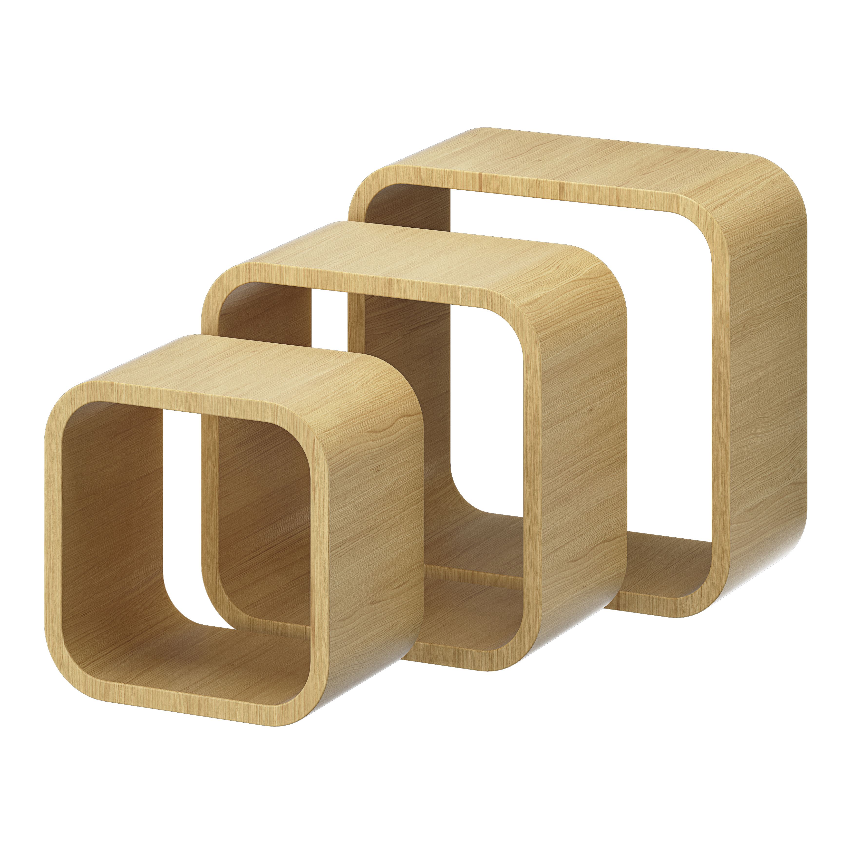 Form Cusko Cube shelves, Set of 3 Departments DIY at B&Q