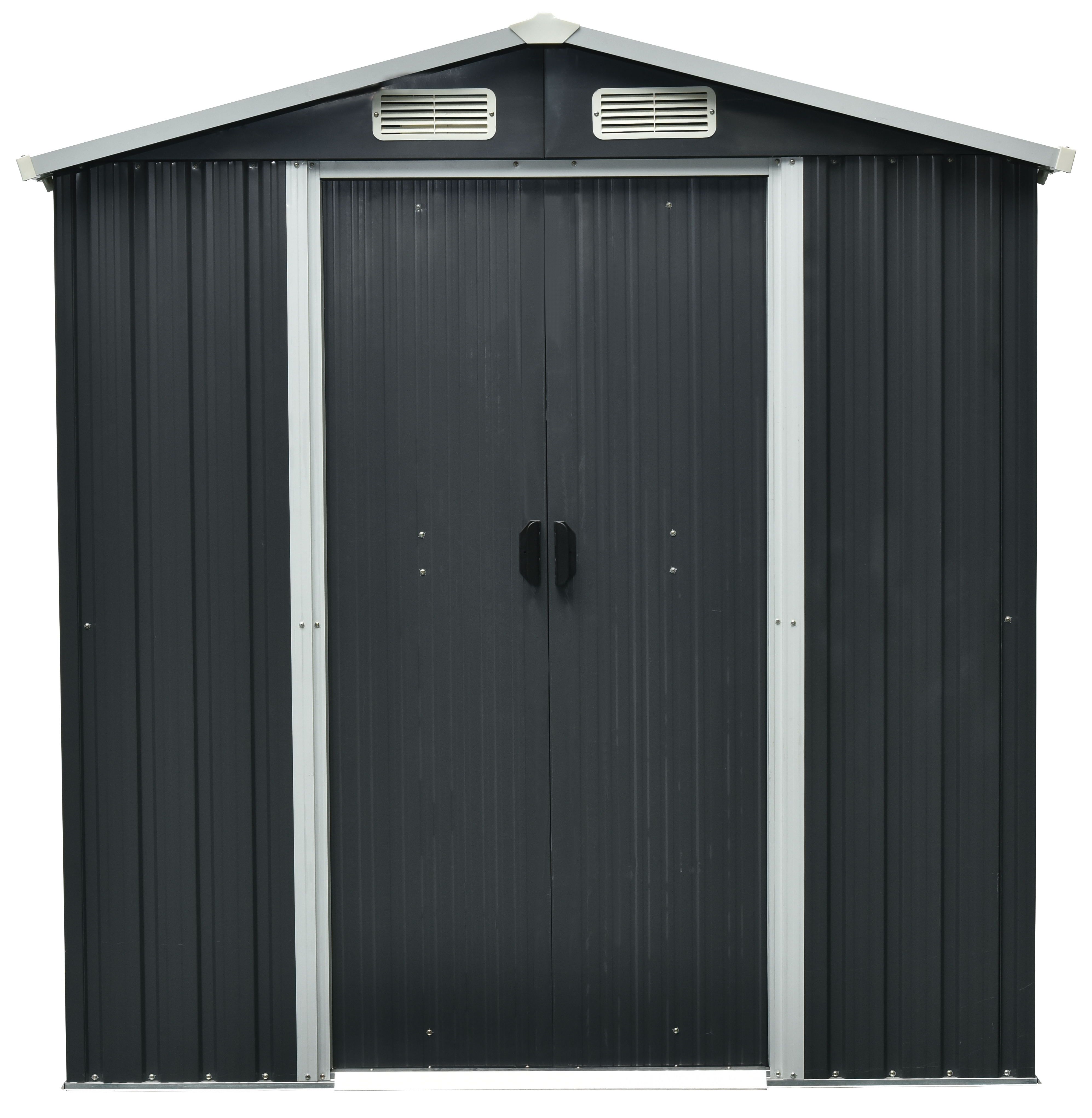 Rough Surface 6x3 Apex Metal Shed Departments DIY at B&Q