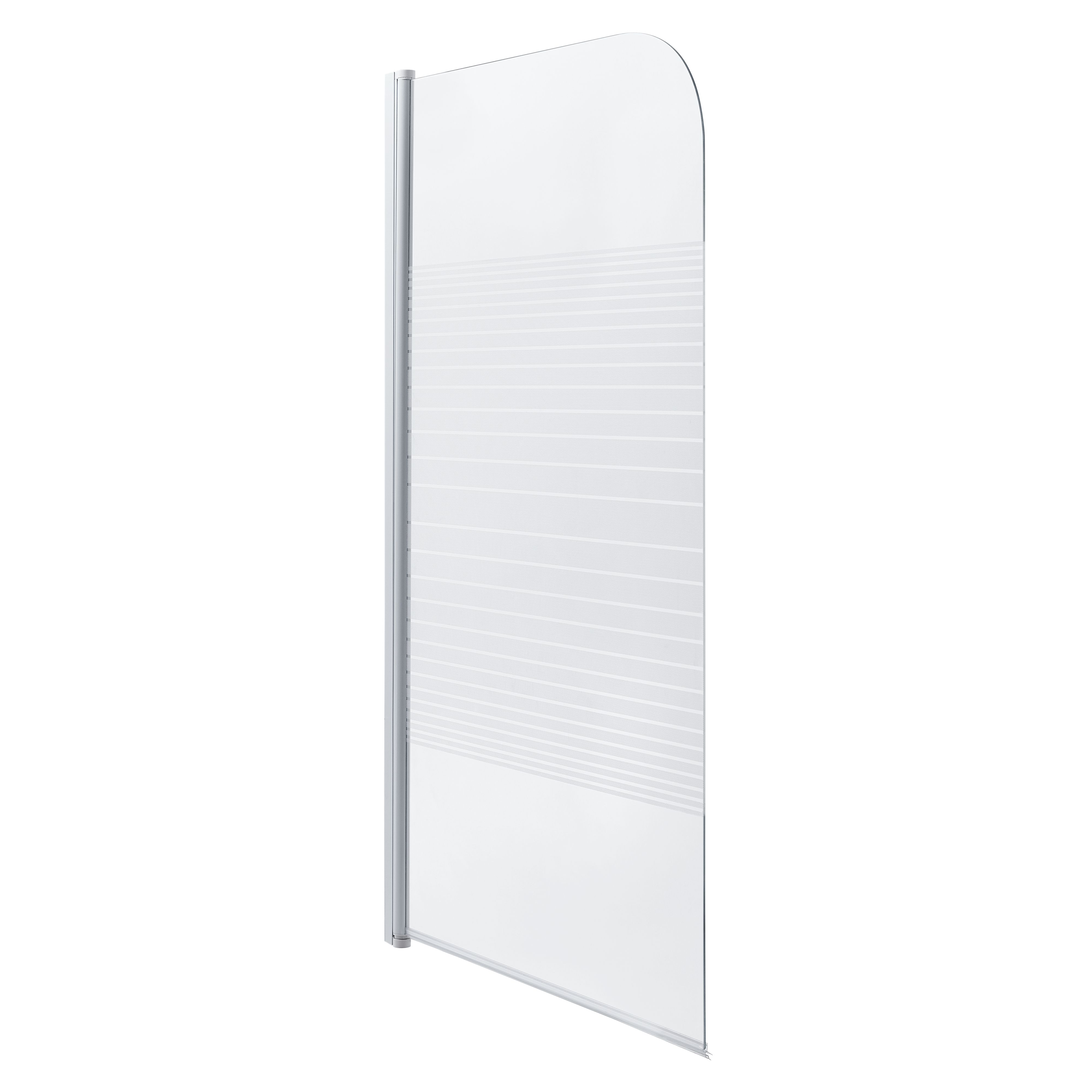 Cooke & Lewis Arkell Straight 1 Panel Bath screen, (W)750mm