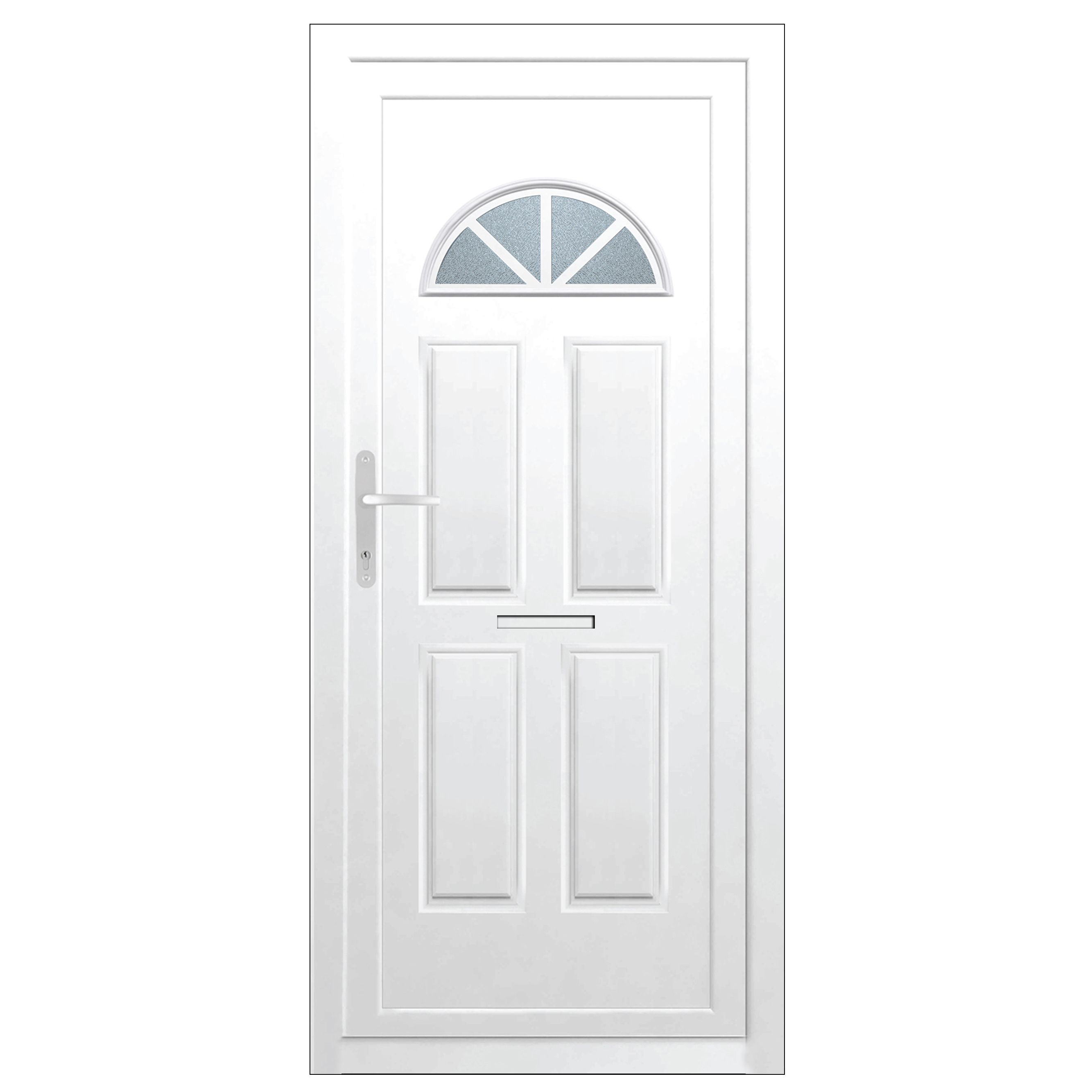 Carolina Frosted Glazed White Upvc Rh External Front Door Set H 2055mm W 920mm Departments Diy At B Q