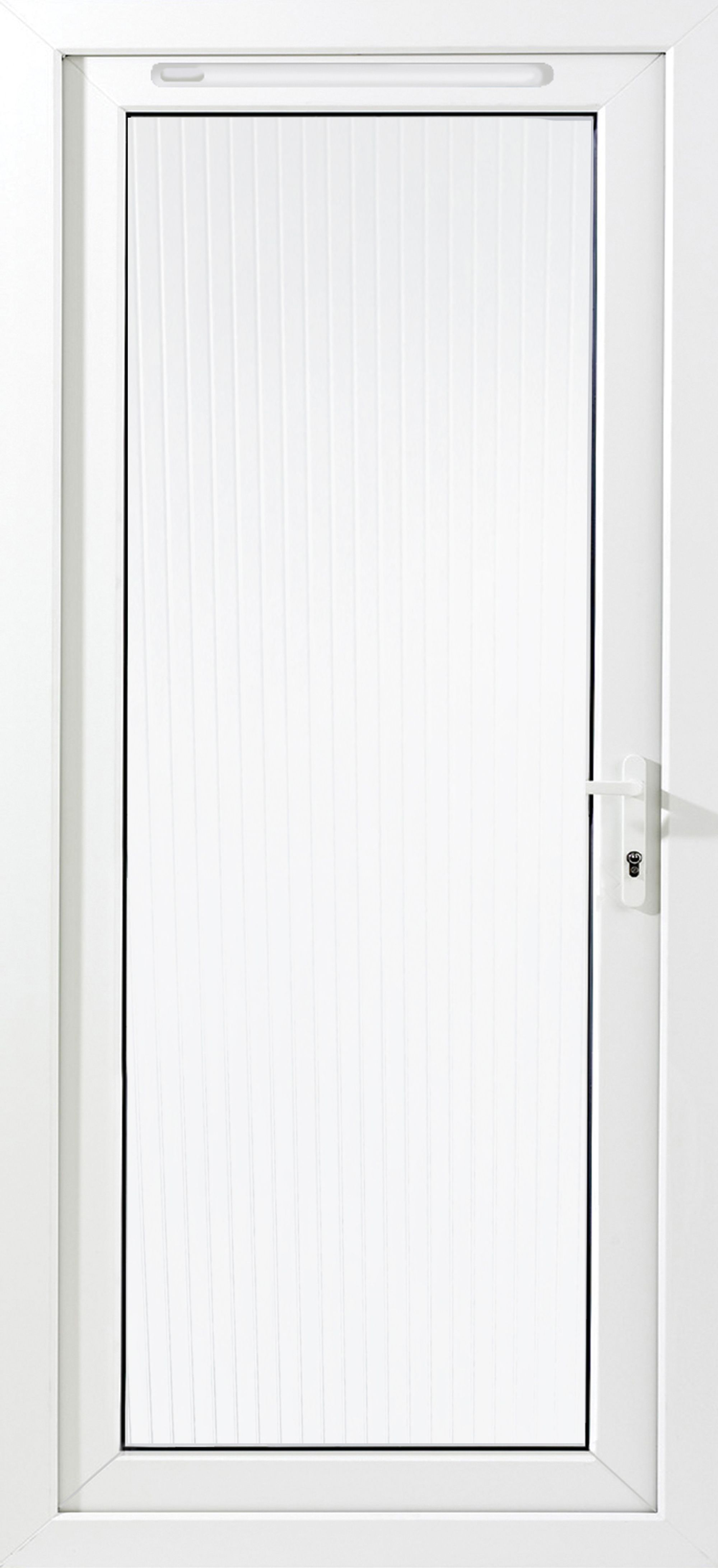 White PVC Unglazed External Framed back door, (H)2055mm (W)920mm Departments DIY at B&Q