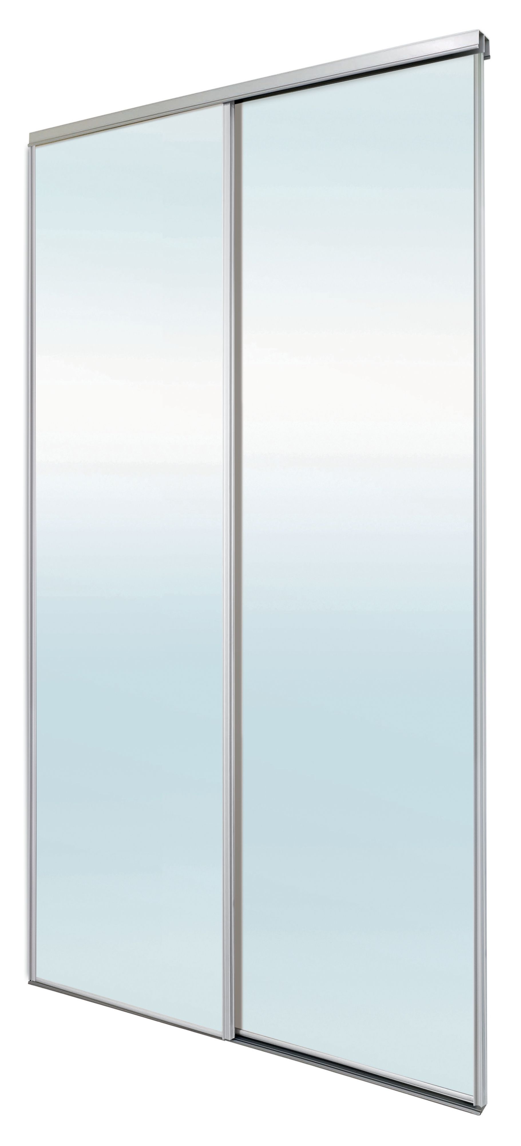 Blizz Mirrored Sliding Wardrobe Door Kit (H)2260 Mm (W)1200mm, Pack Of ...