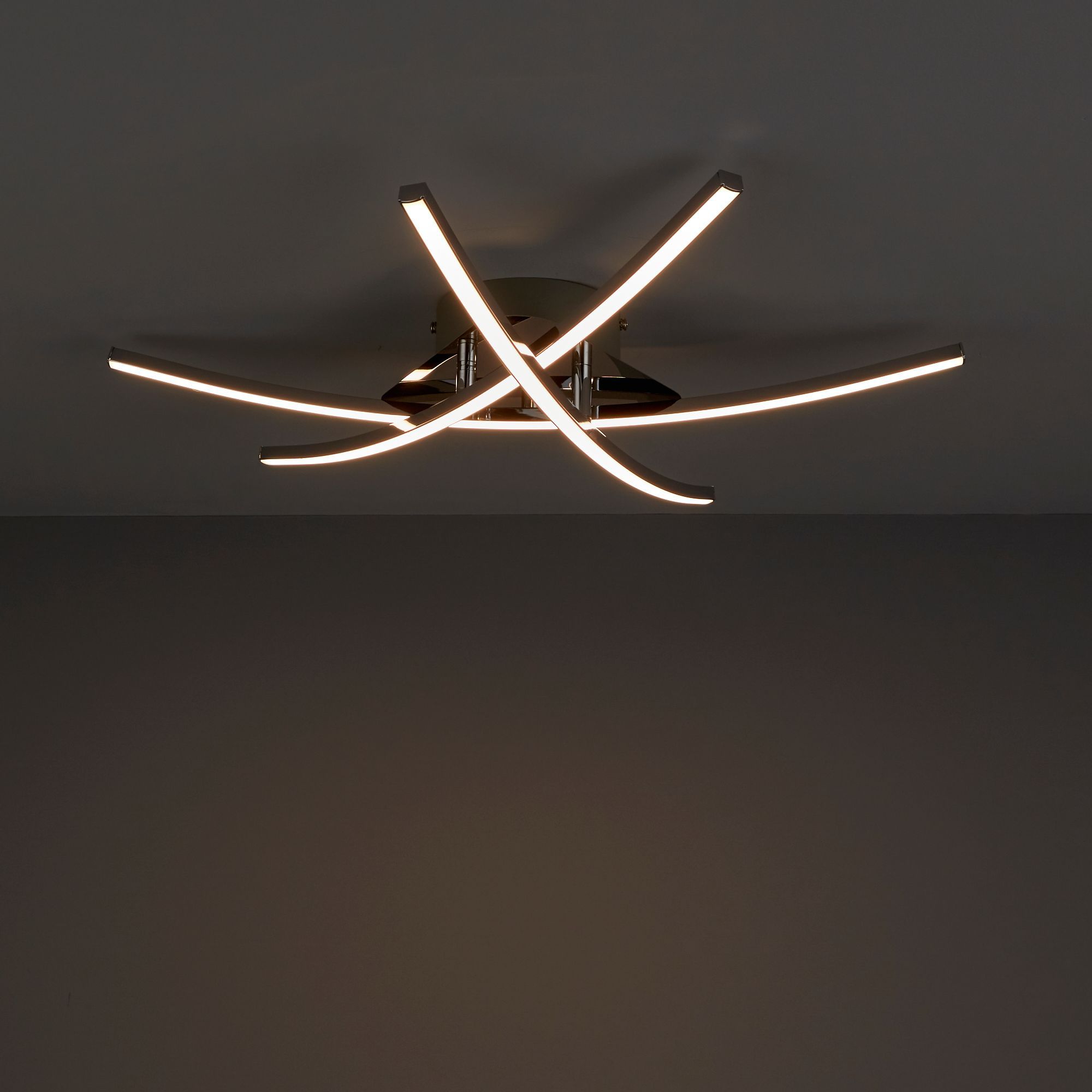 Alani Chrome effect 3 Lamp Ceiling light | Departments ...