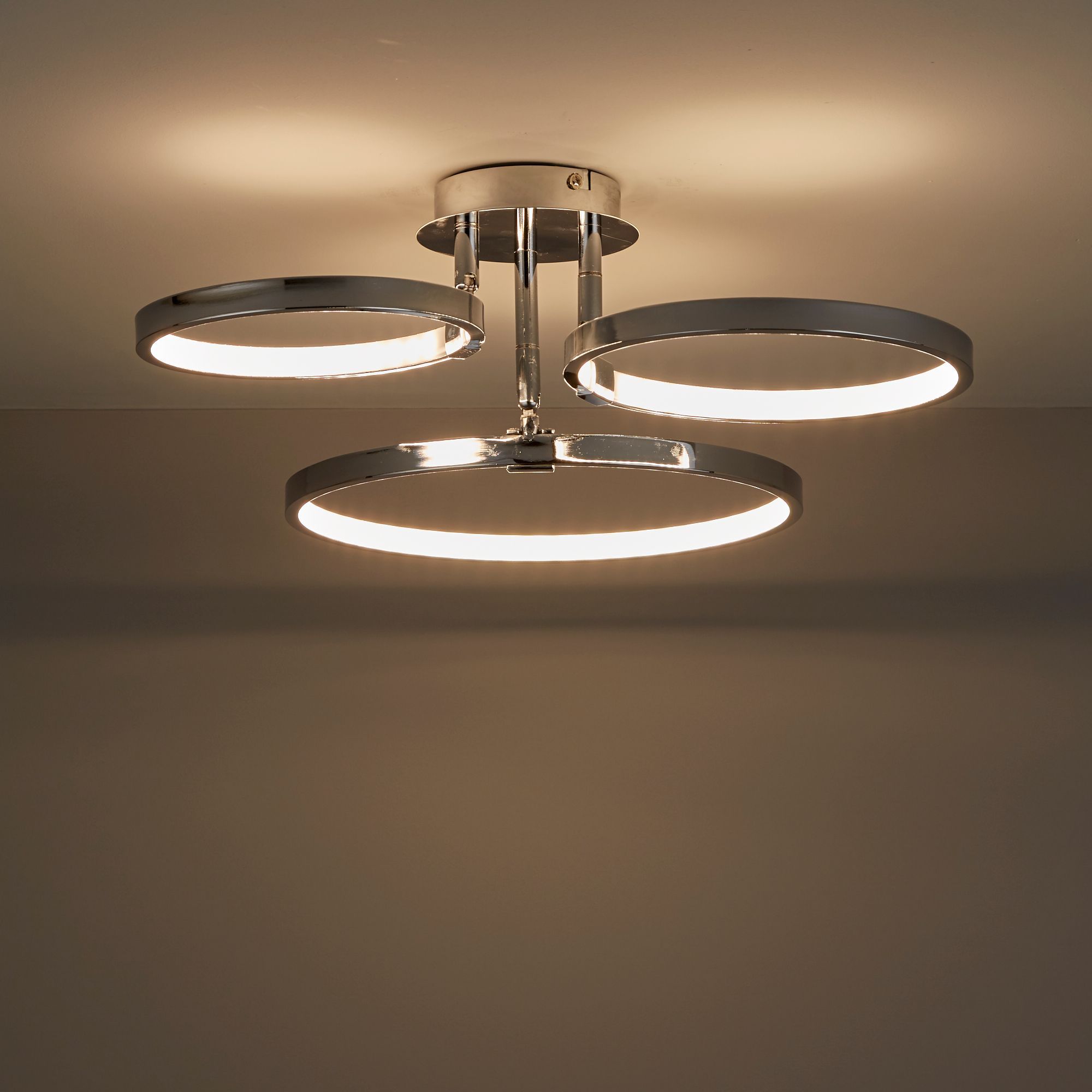 Annellus Chrome Effect 3 Lamp Ceiling Light Departments DIY At B Q