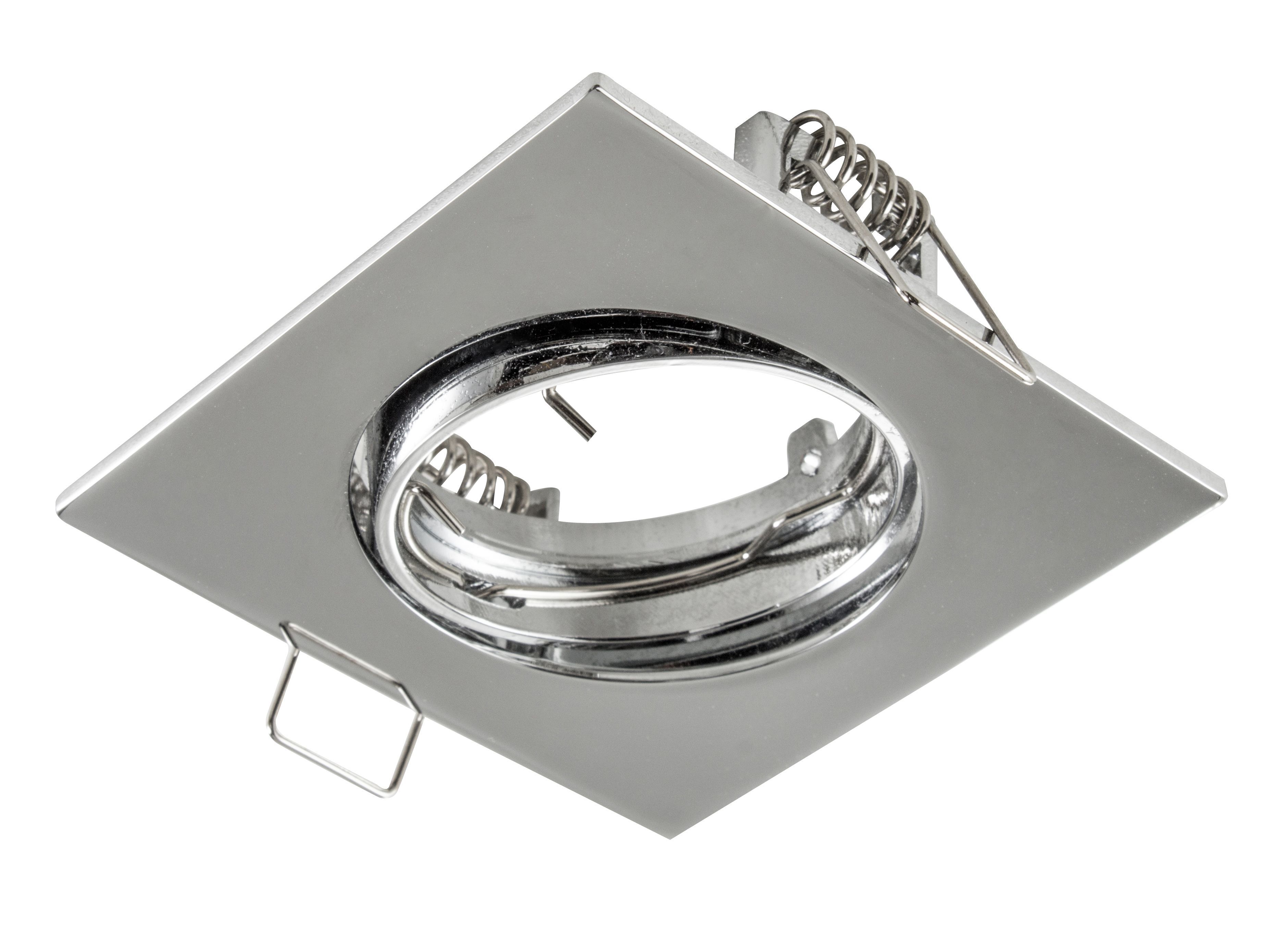 Colours Chrome effect Adjustable Square Downlight bezel Departments