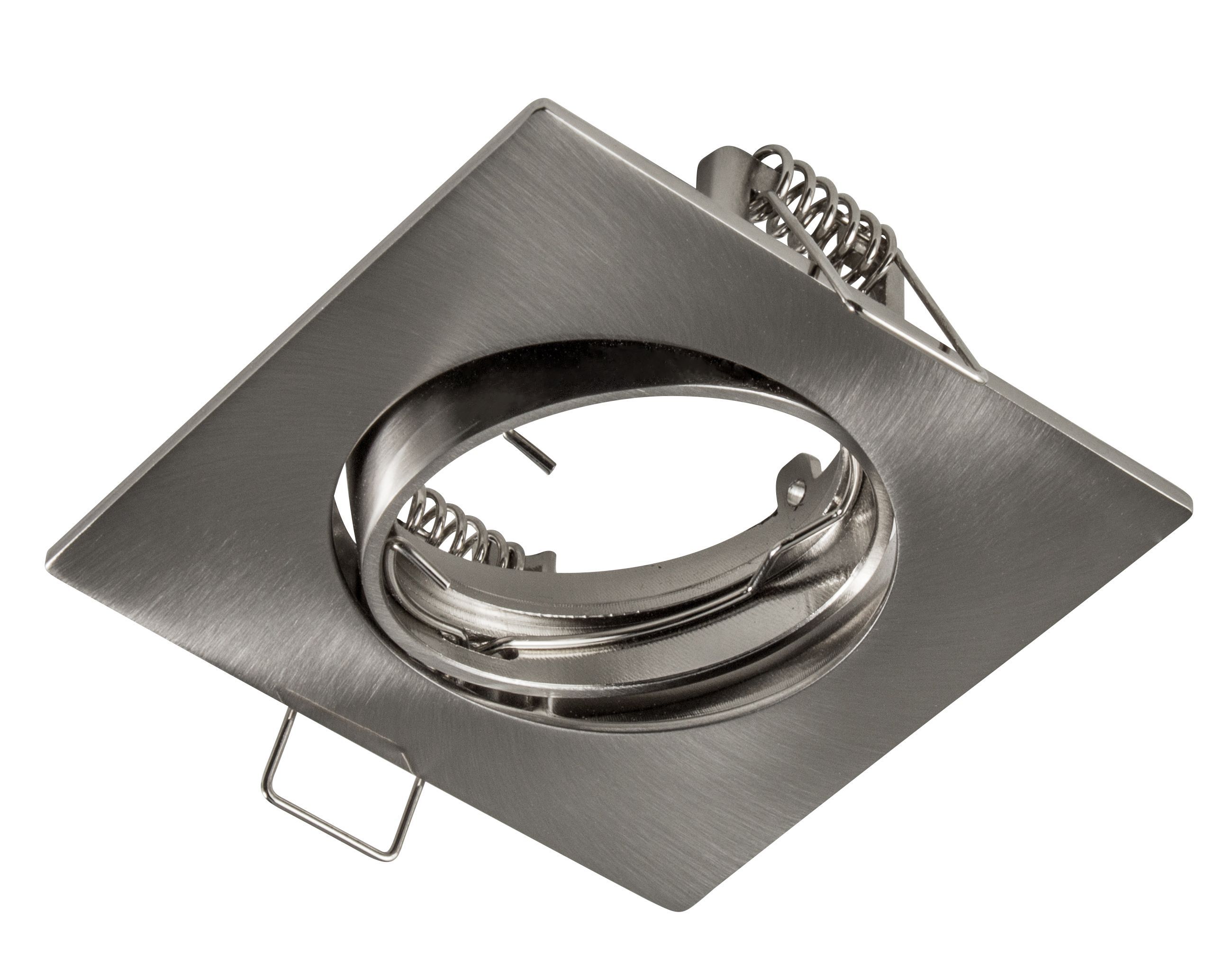 Colours Brushed chrome Adjustable Square Downlight bezel IP20