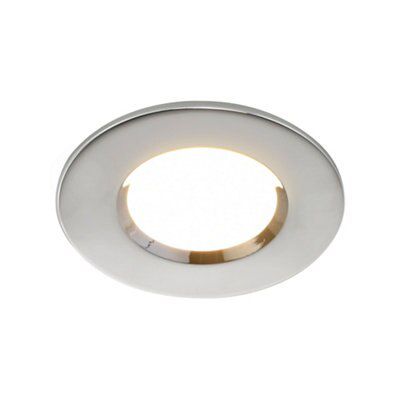 Colours Brushed Chrome LED Adjustable Recessed Downlight 345lm Ip65 Pack of 3