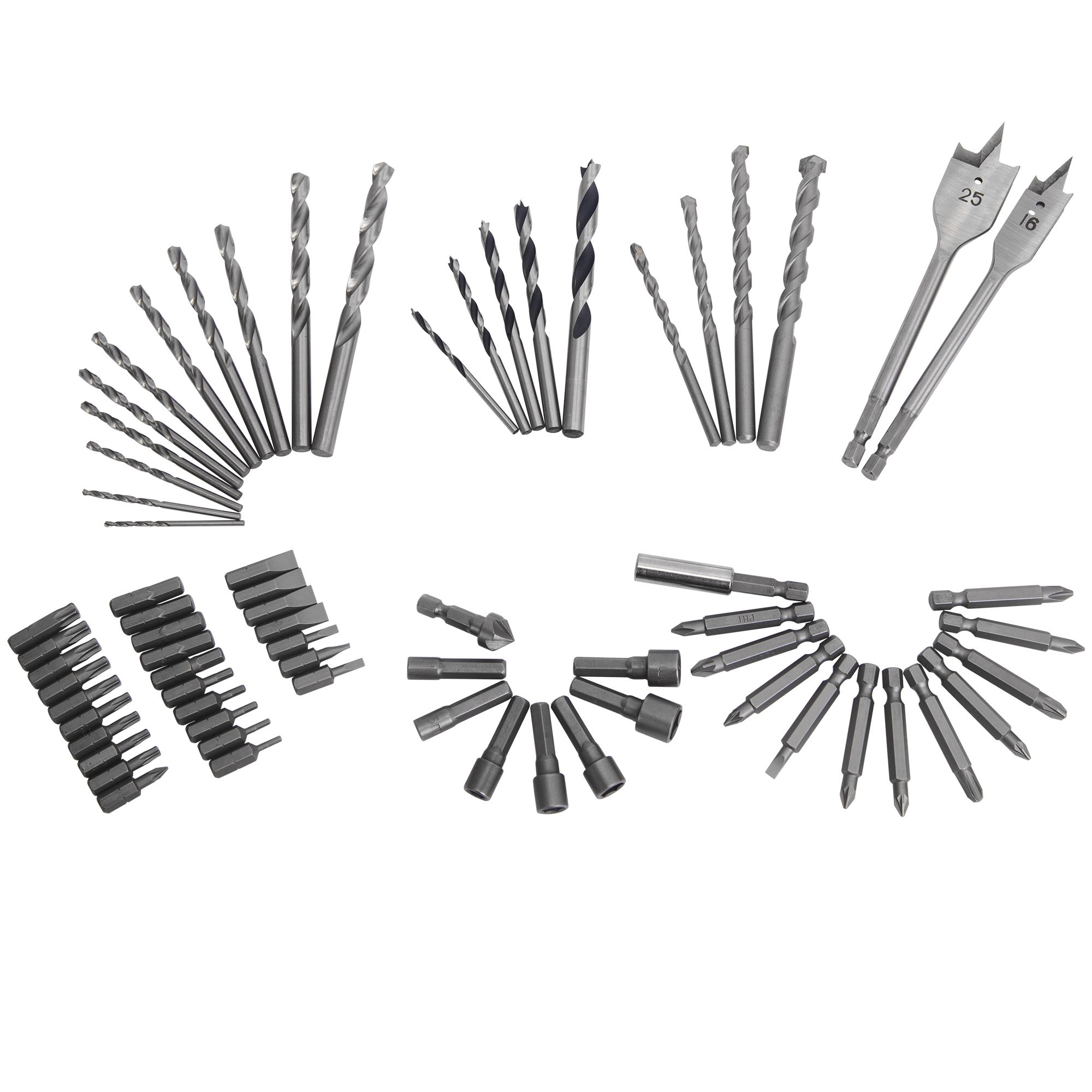 Universal 70 piece Mixed Drill bit Set Departments DIY at B&Q