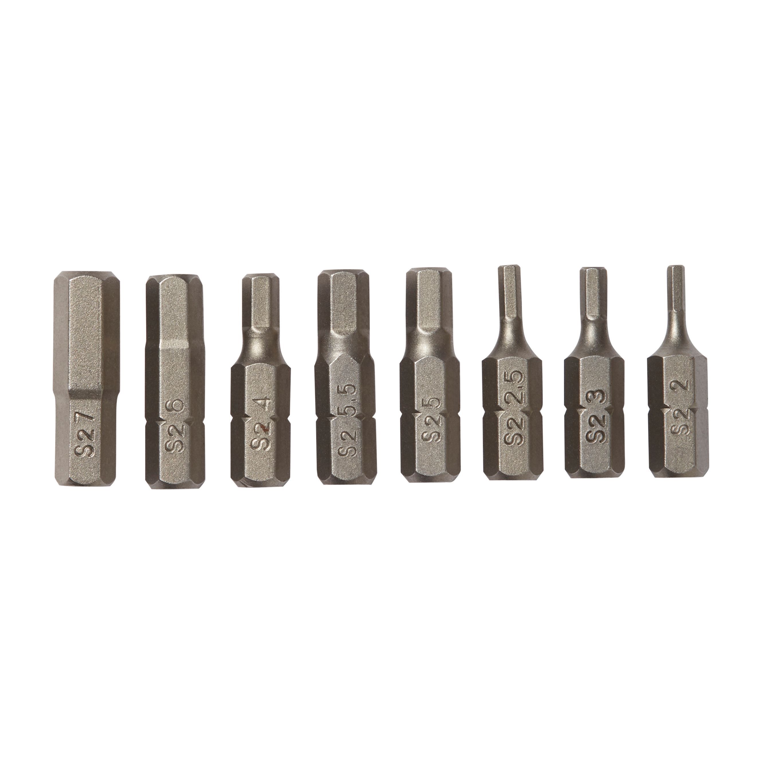 Universal Screwdriver Bit 25mm, Set Of 8 | Departments | DIY At B&Q