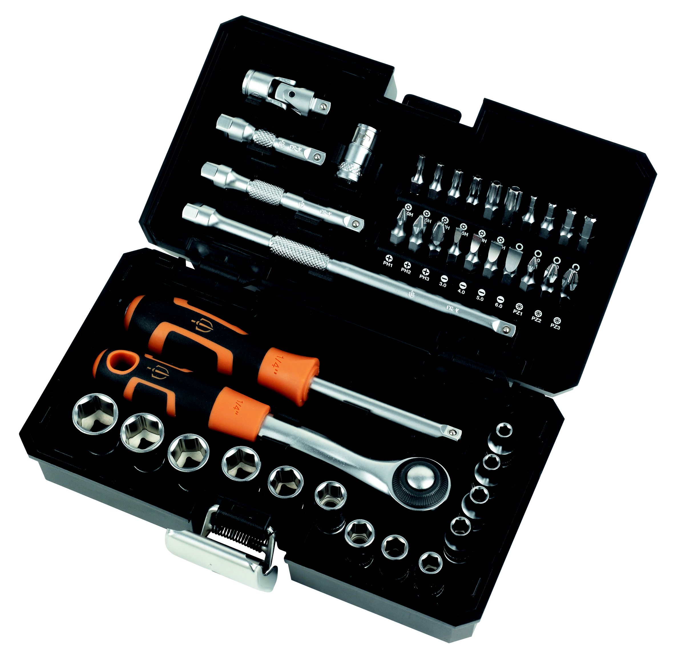 Magnusson 40 piece ¼" Standard Socket set Departments DIY at B&Q