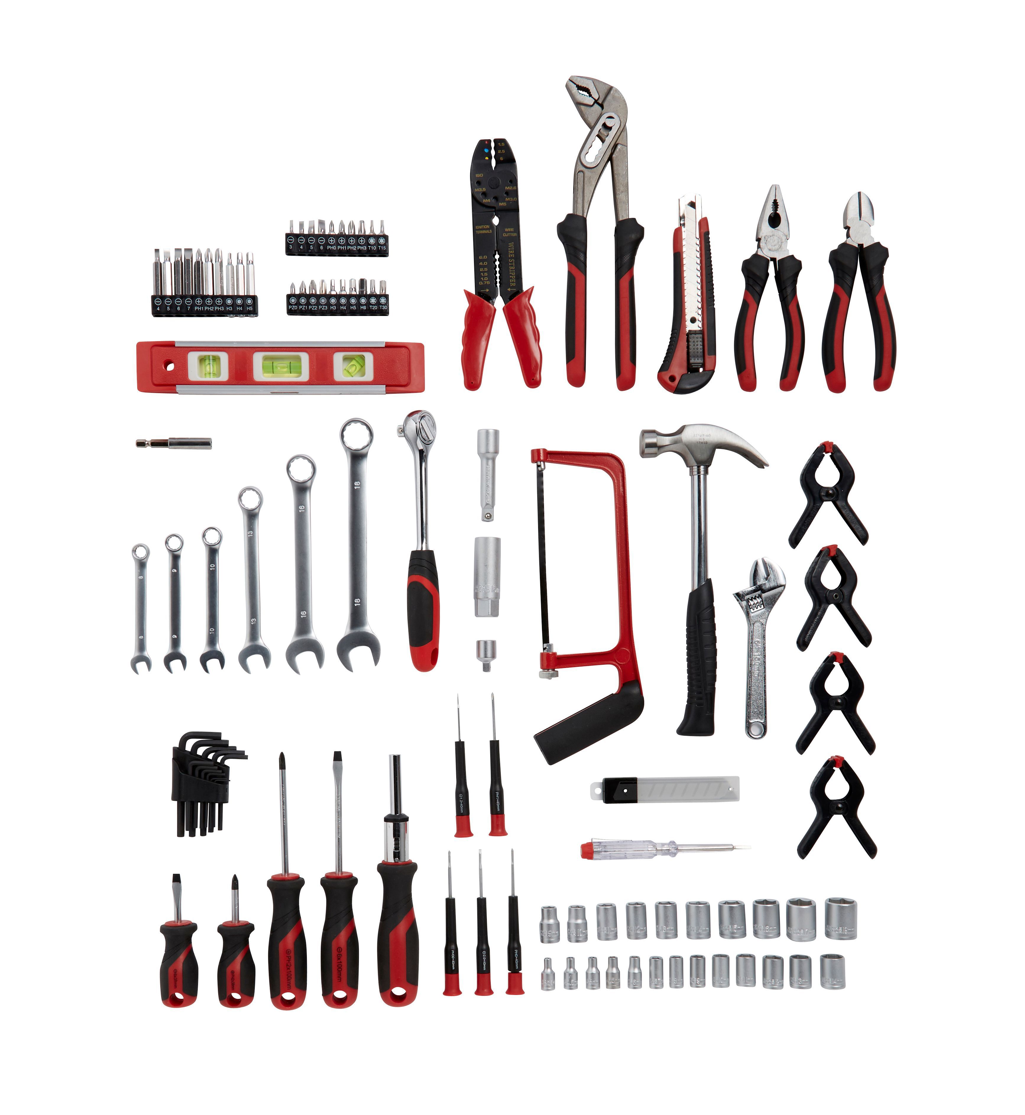 100 piece Hand tool kit Departments DIY at B&Q