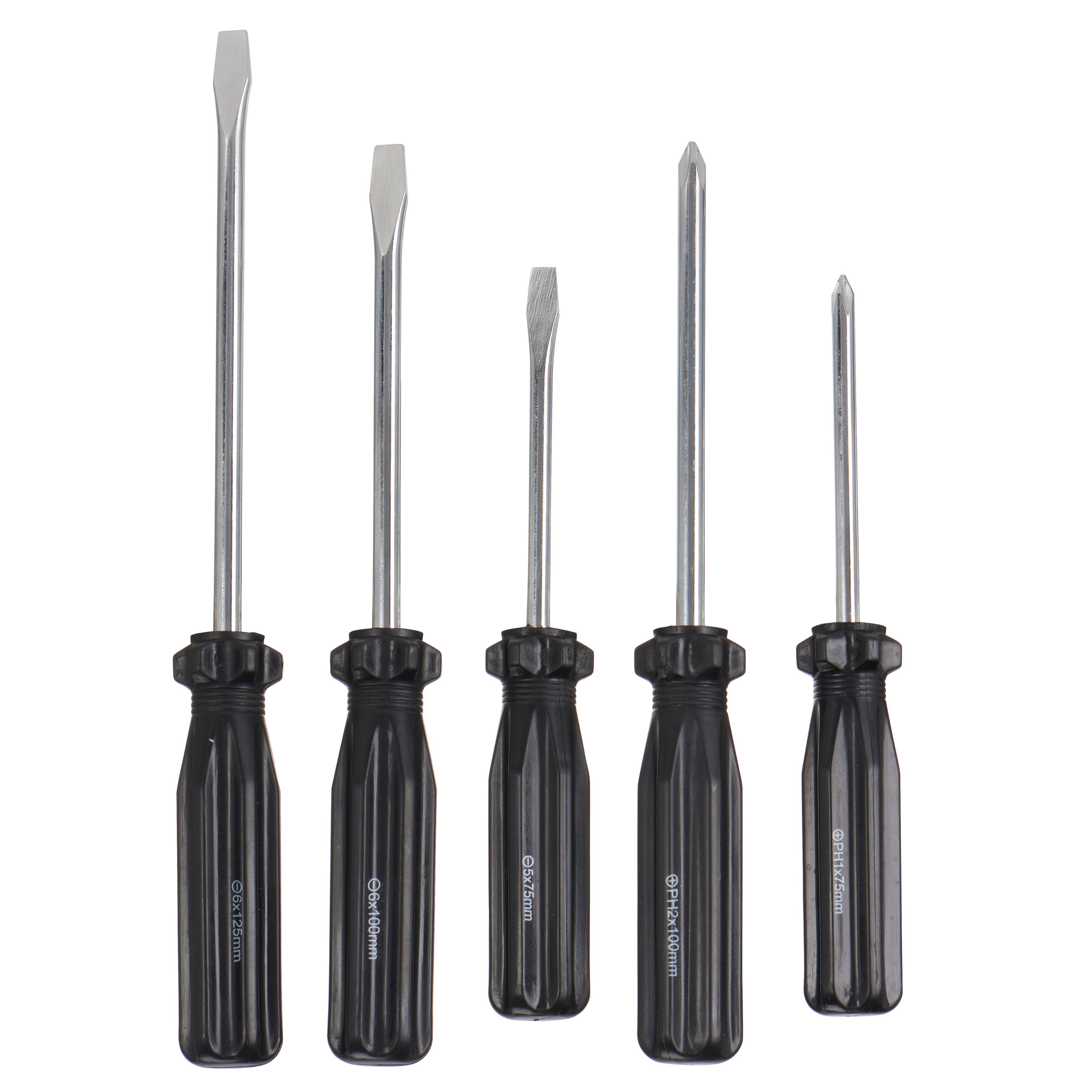 5 Piece Standard Mixed Screwdriver Set | Departments | DIY At B&Q