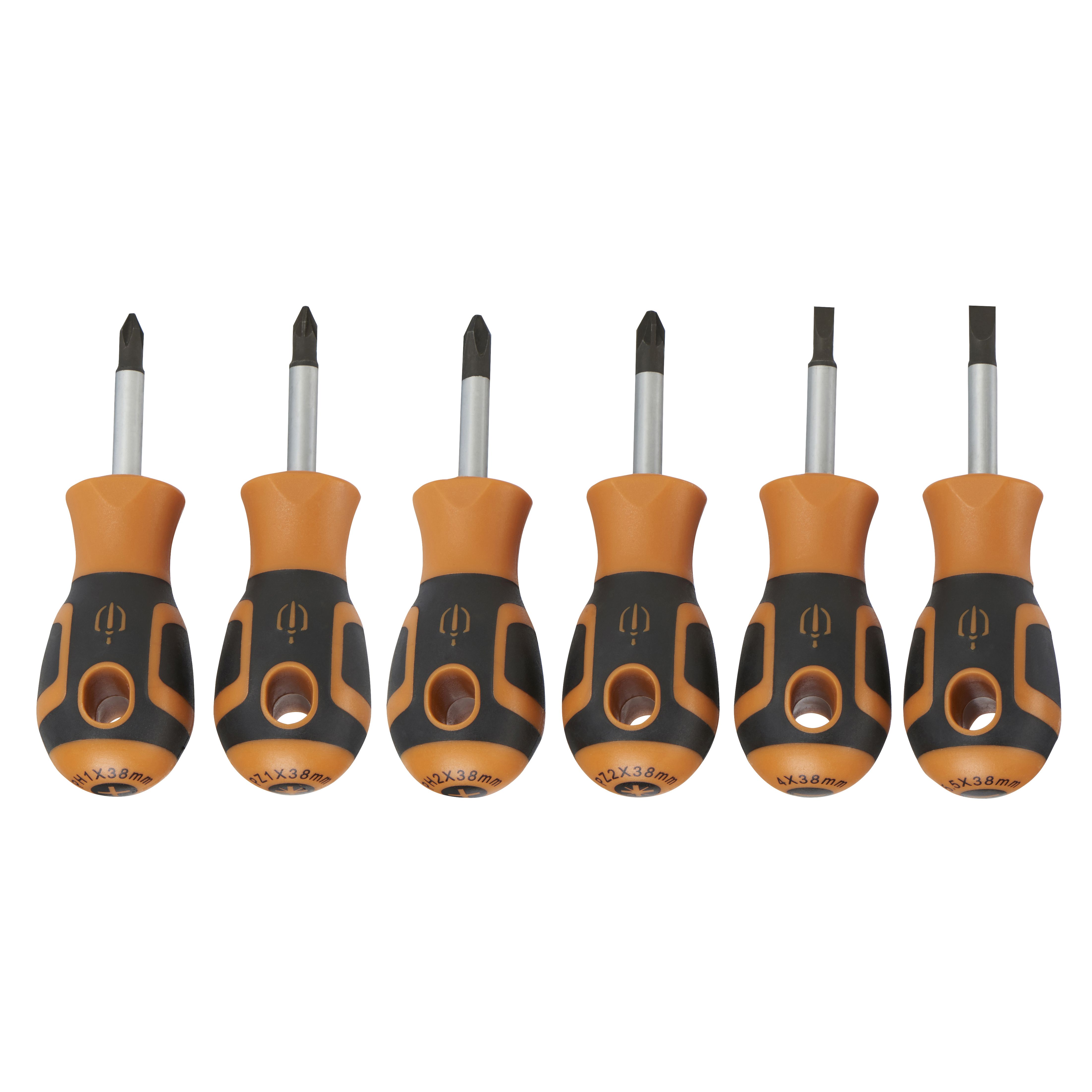 Magnusson 6 Piece Stubby Mixed Screwdriver Set | Departments | DIY At B&Q