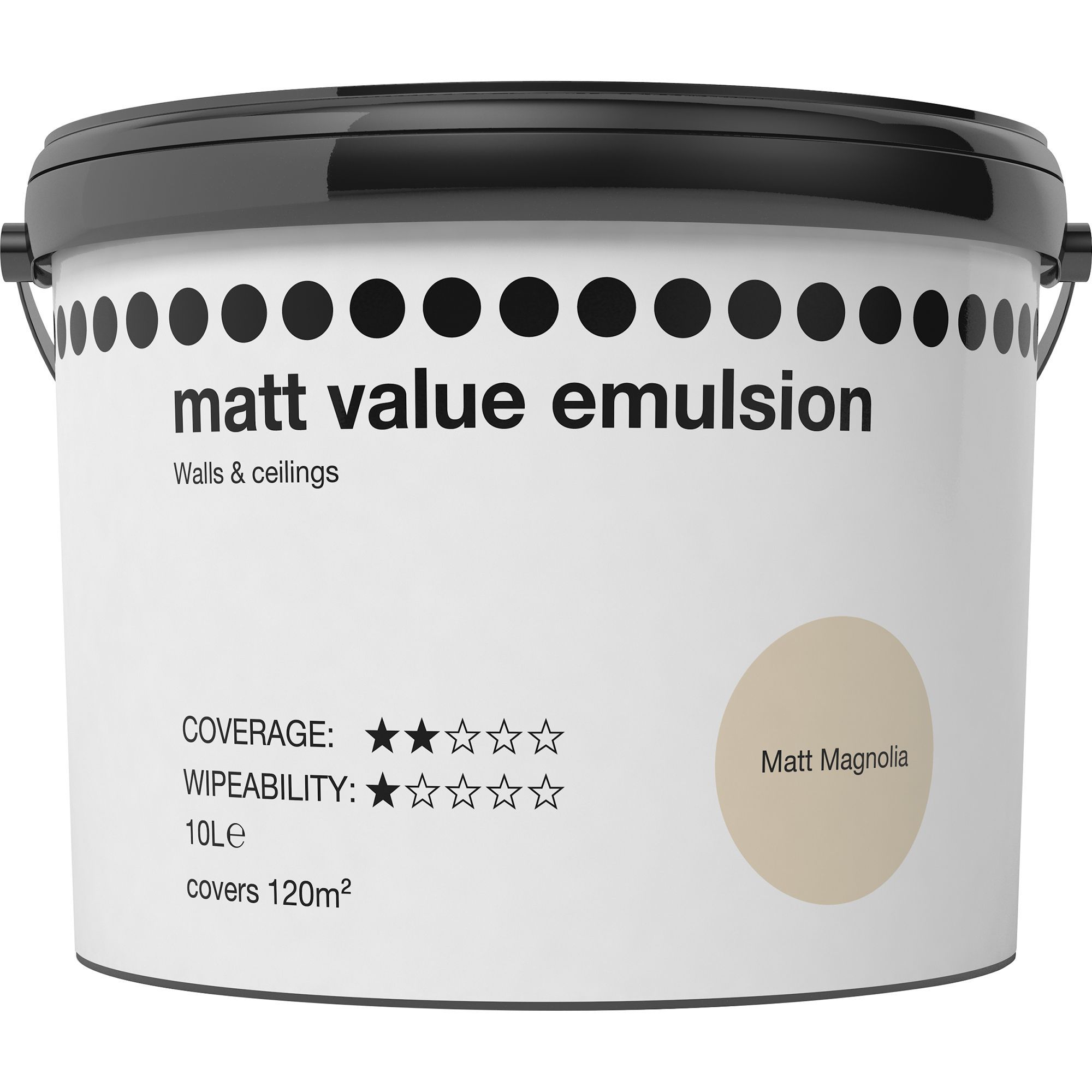 Magnolia Matt Emulsion paint 10L Departments DIY at B&Q