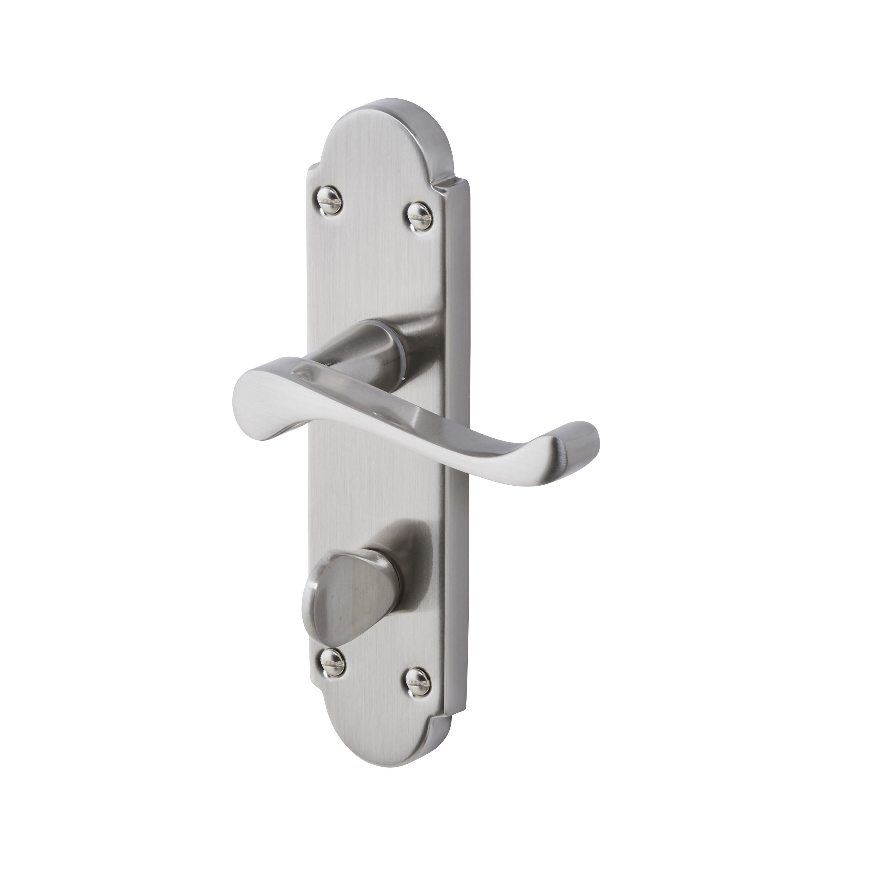 Colours Sennen Polished Chrome Effect Aluminium Scroll Wc Door Handle L 105mm Pair Departments Diy At B Q
