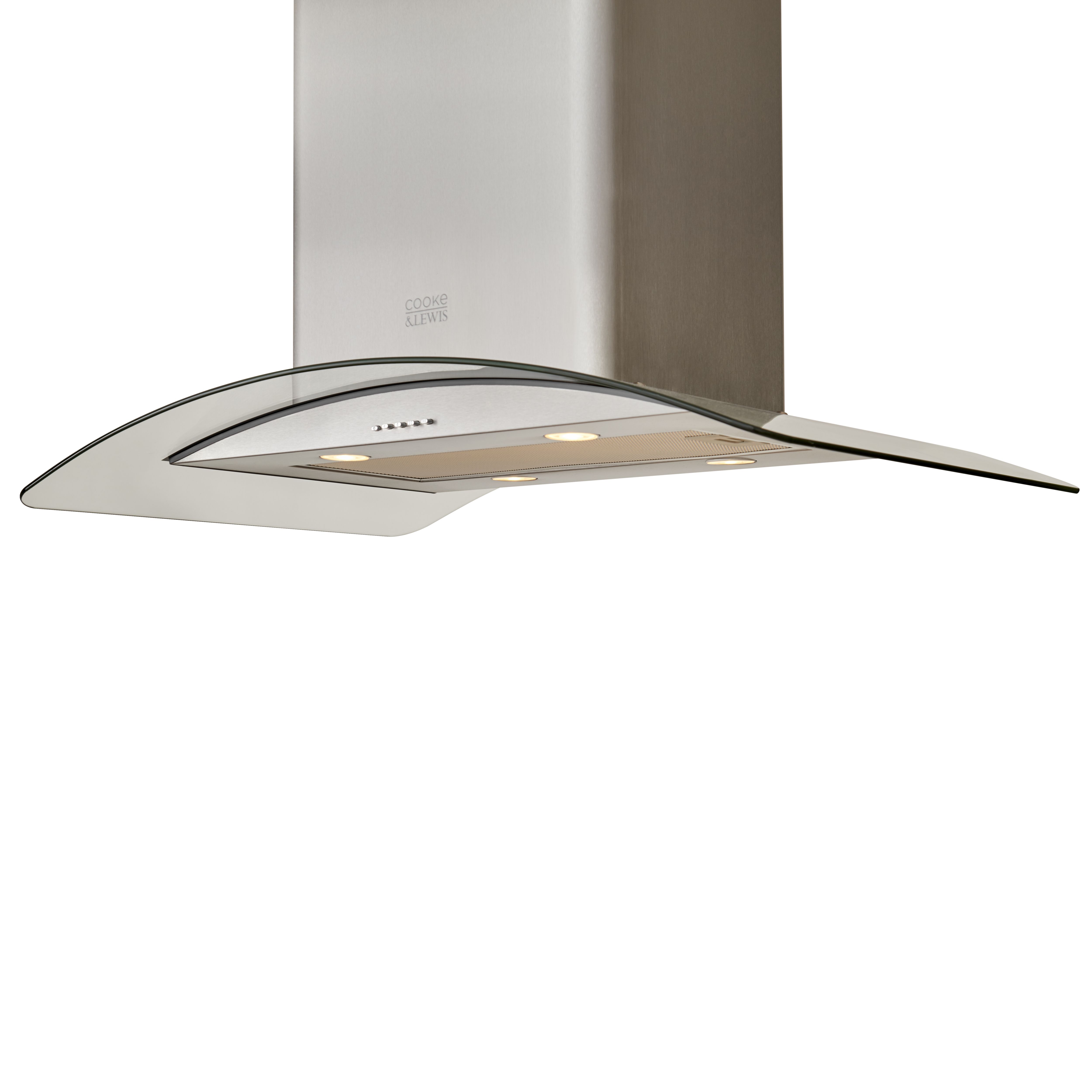 Cooke & Lewis CLICGS90 Inox Stainless steel Island Cooker hood, (W)90cm