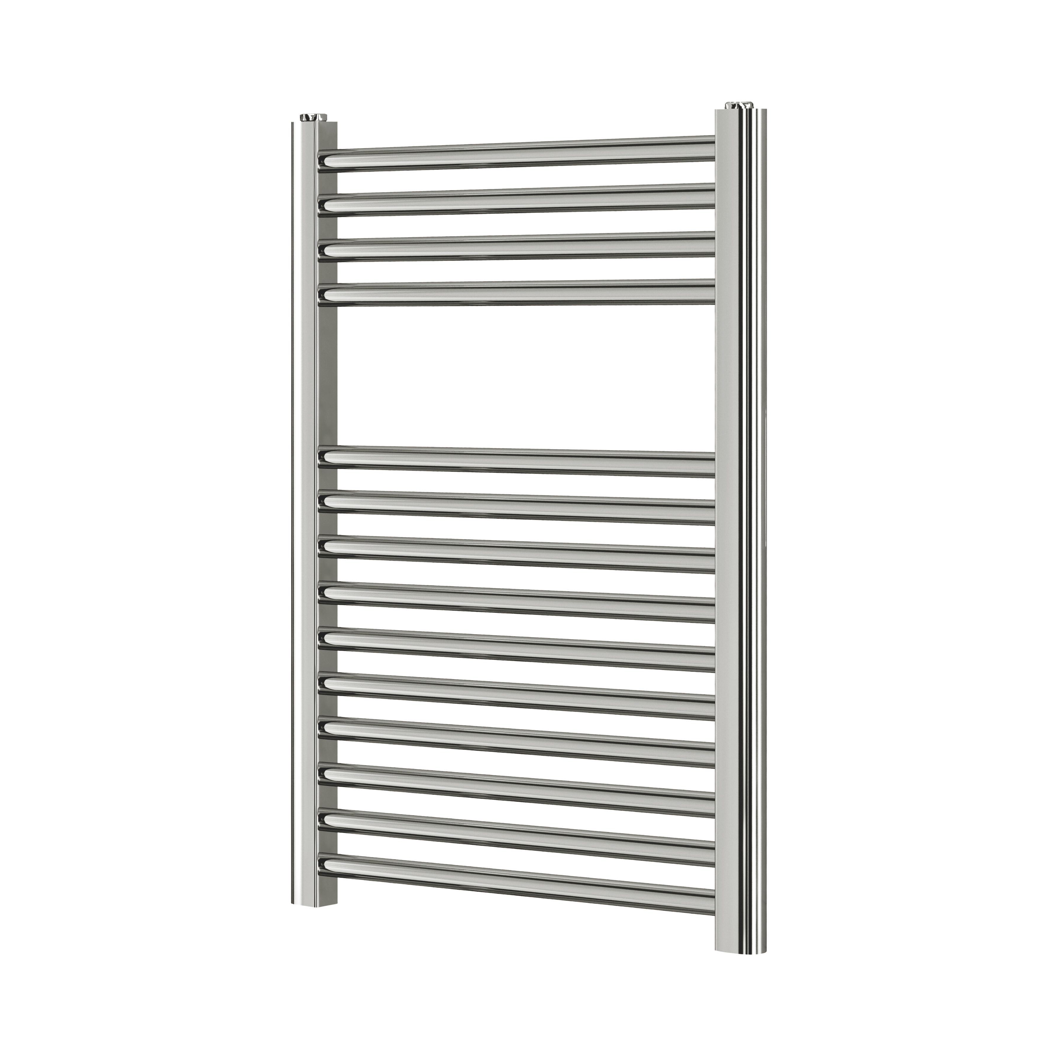 Blyss Chrome Flat ladder towel Radiator (H)700mm (W)400mm Departments