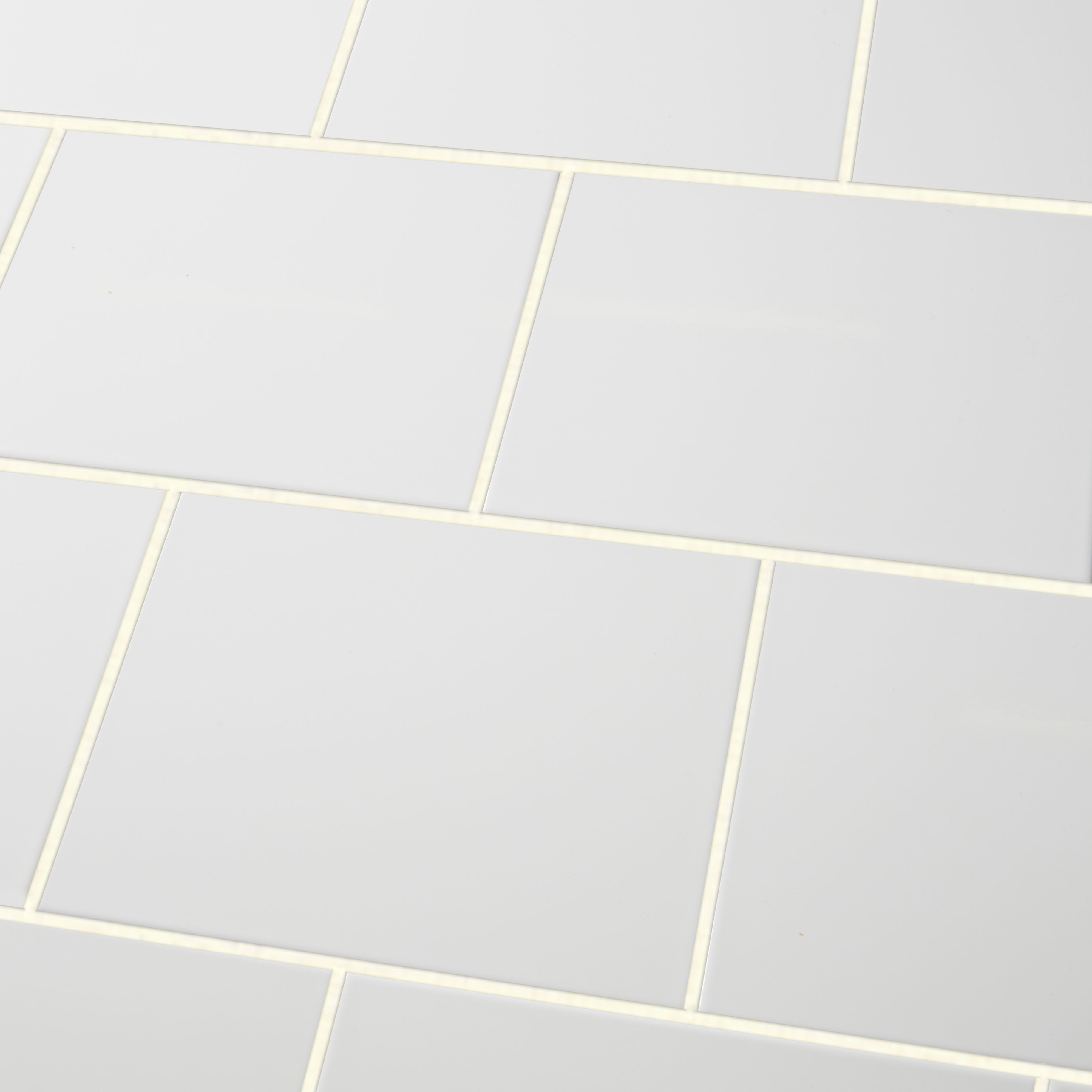 Spezzia White Gloss Ceramic Wall tile, Pack of 20, (L)200mm (W)250mm