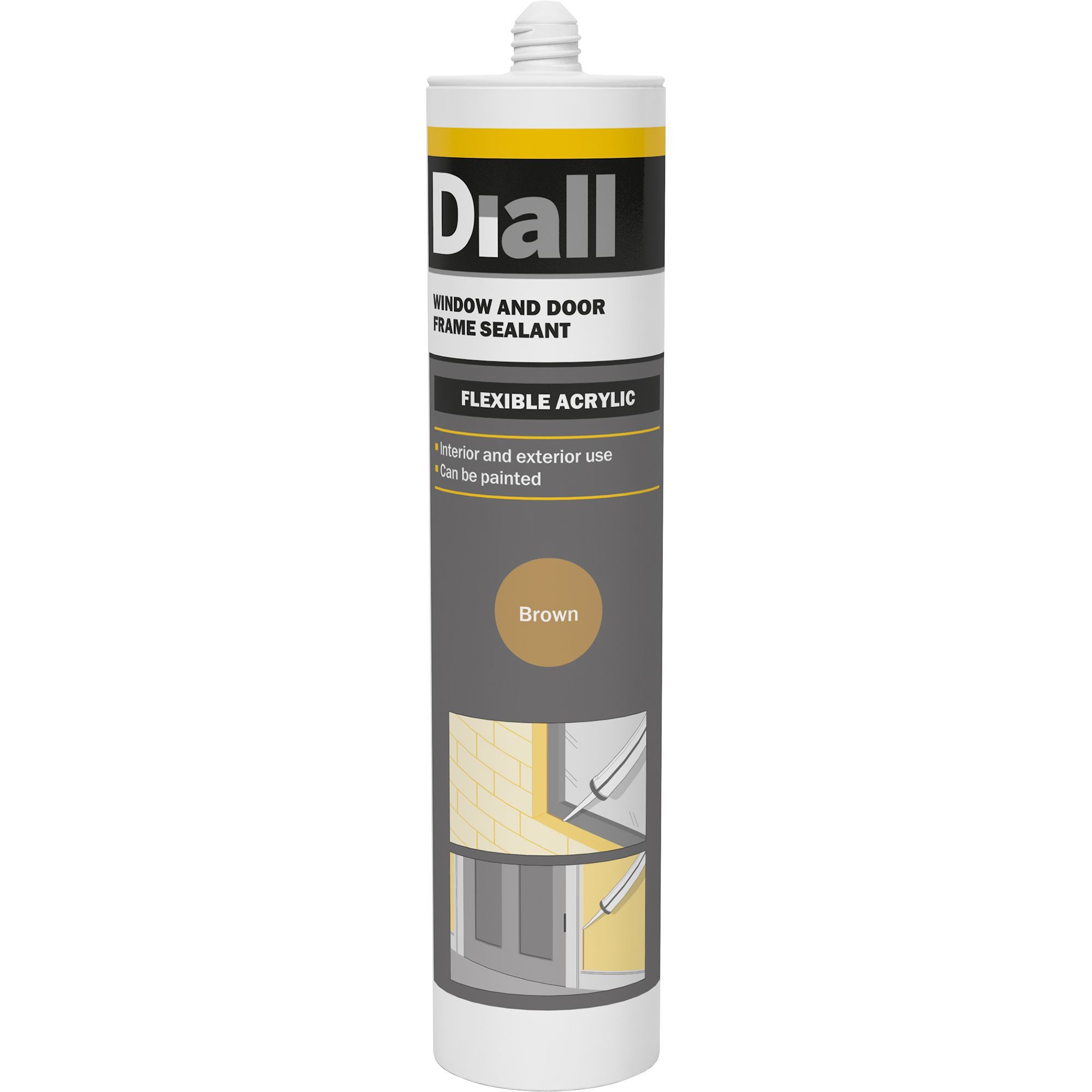 Diall Window & Door Brown Frame Sealant 300 ml Departments DIY at B&Q
