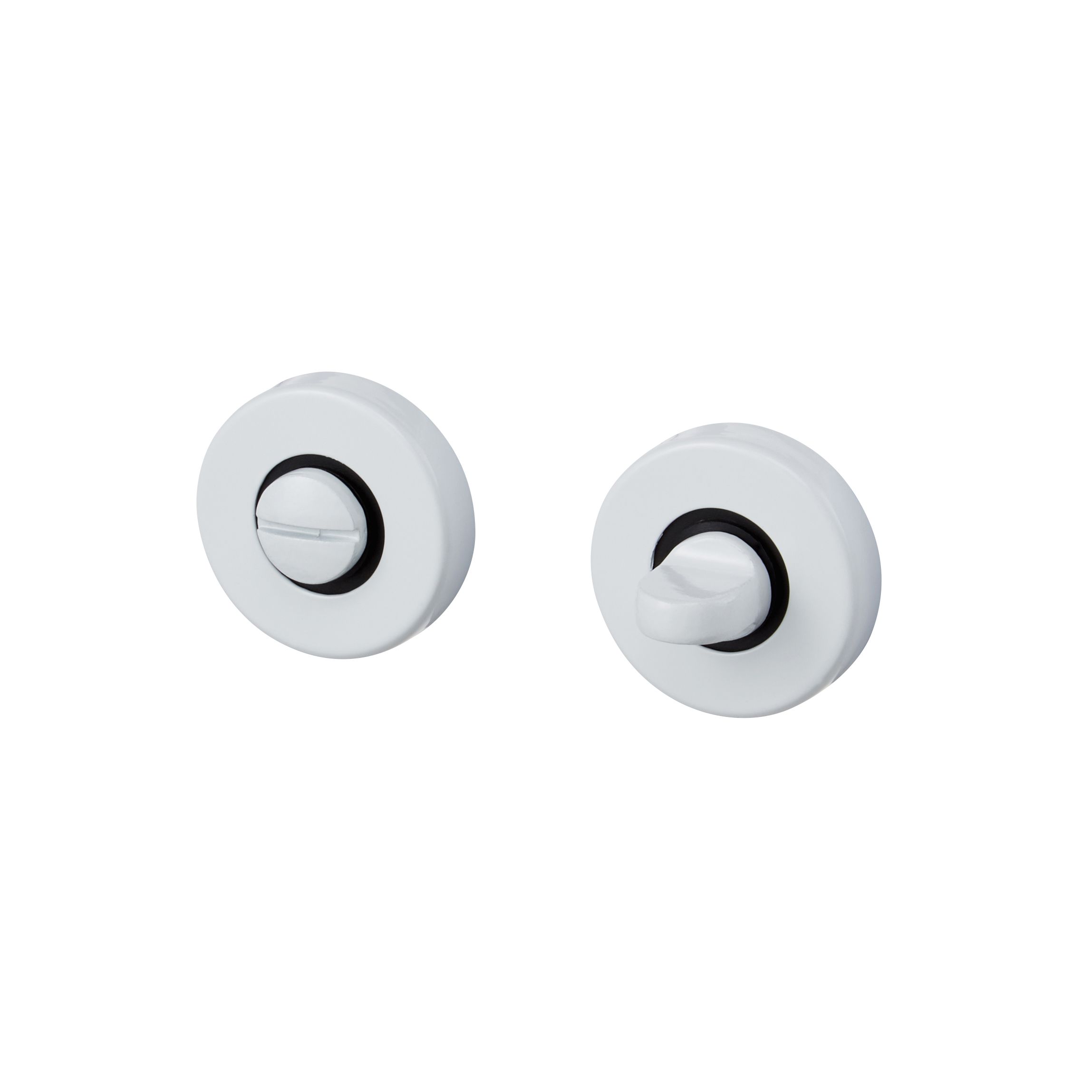 Abla Matt White Internal Bathroom Bathroom turn & release lock, Pair | Departments | DIY at B&Q