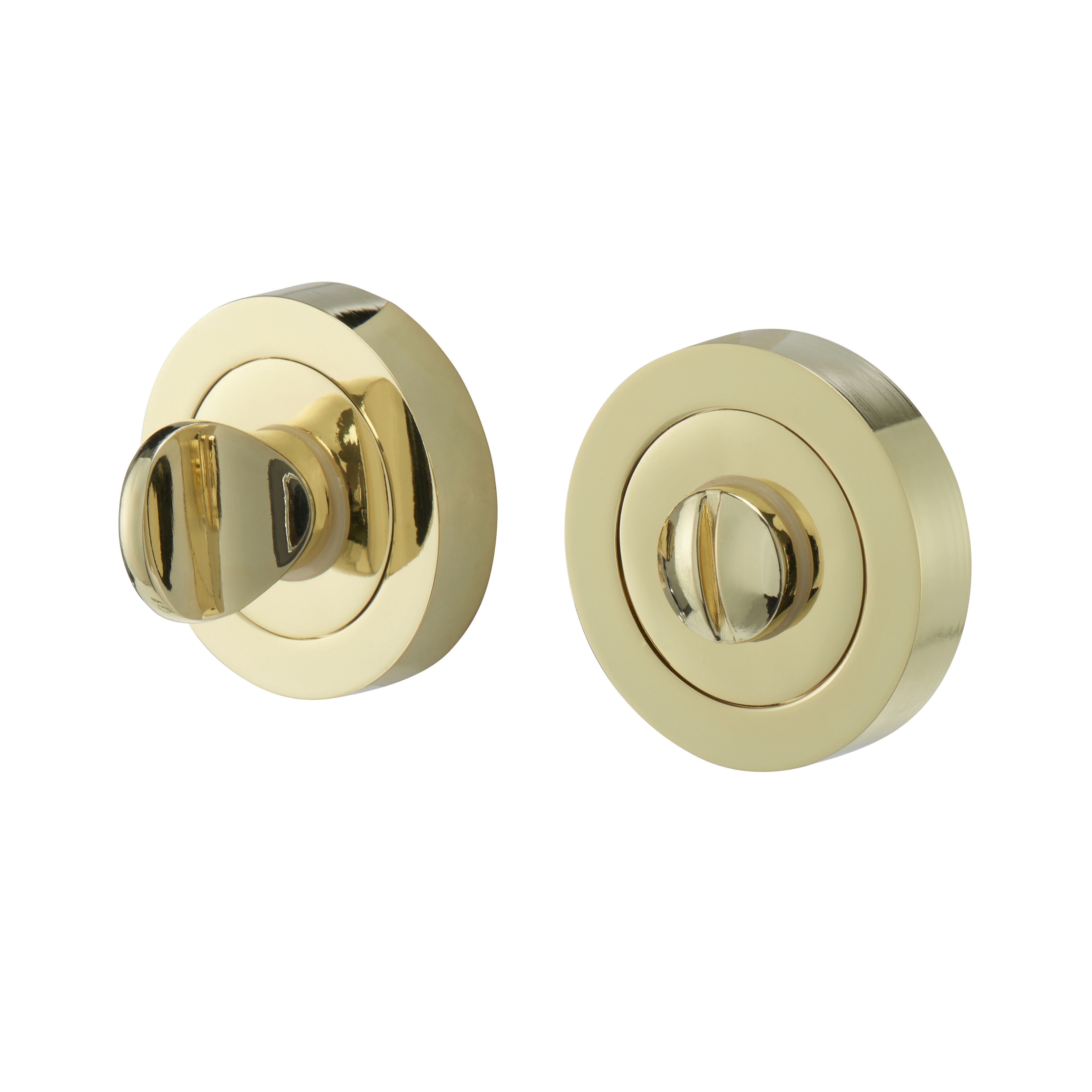 Beja Polished Brass Effect Internal Latch Bathroom Turn Release