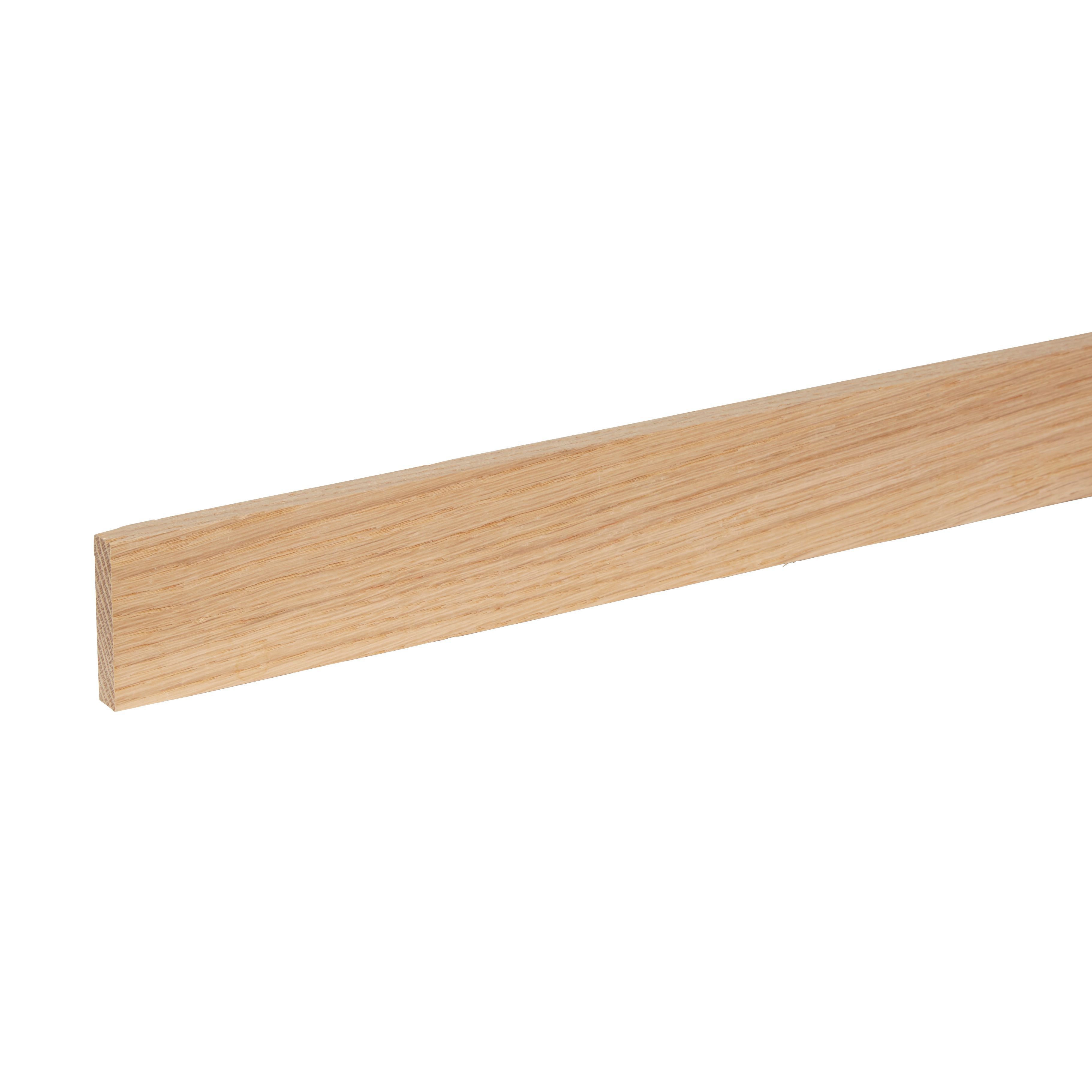 Smooth Square edge Oak Stripwood (L)2.4m (W)46mm (T)10.5mm