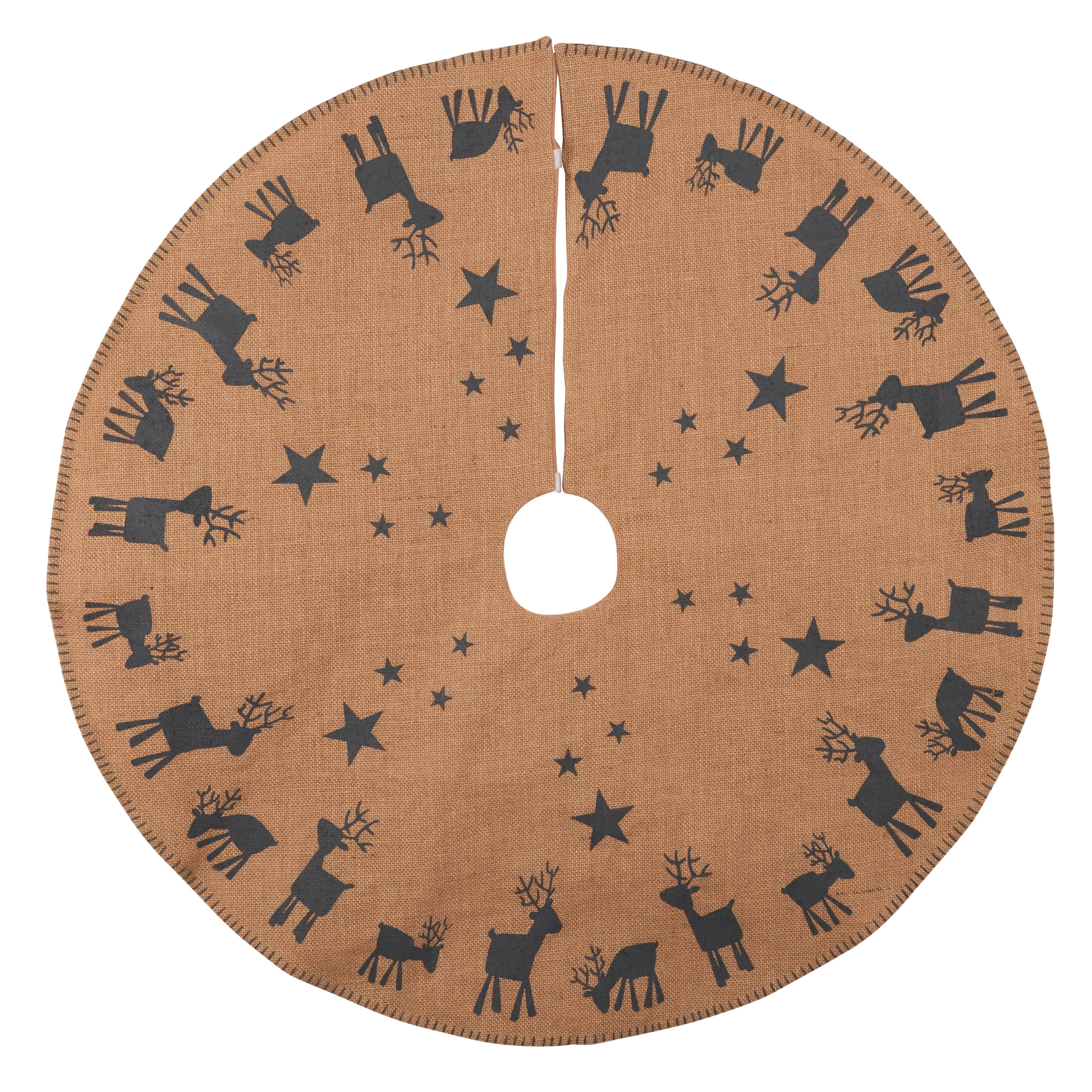 Reindeer Woodland Print Tree Skirt | Departments | DIY at B&Q