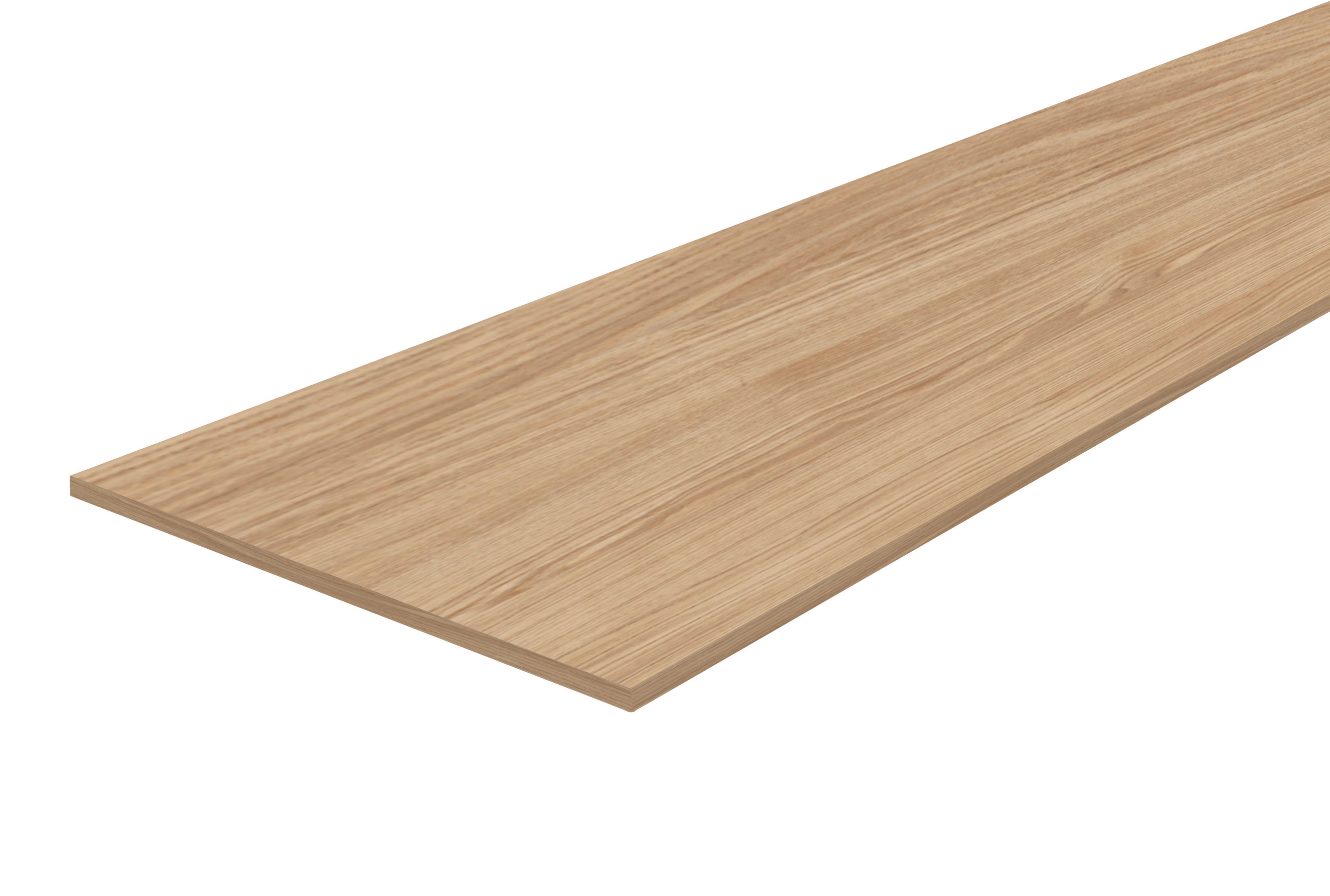 Pale oak effect Fully edged Chipboard Furniture board, (L)0.8m (W)200mm