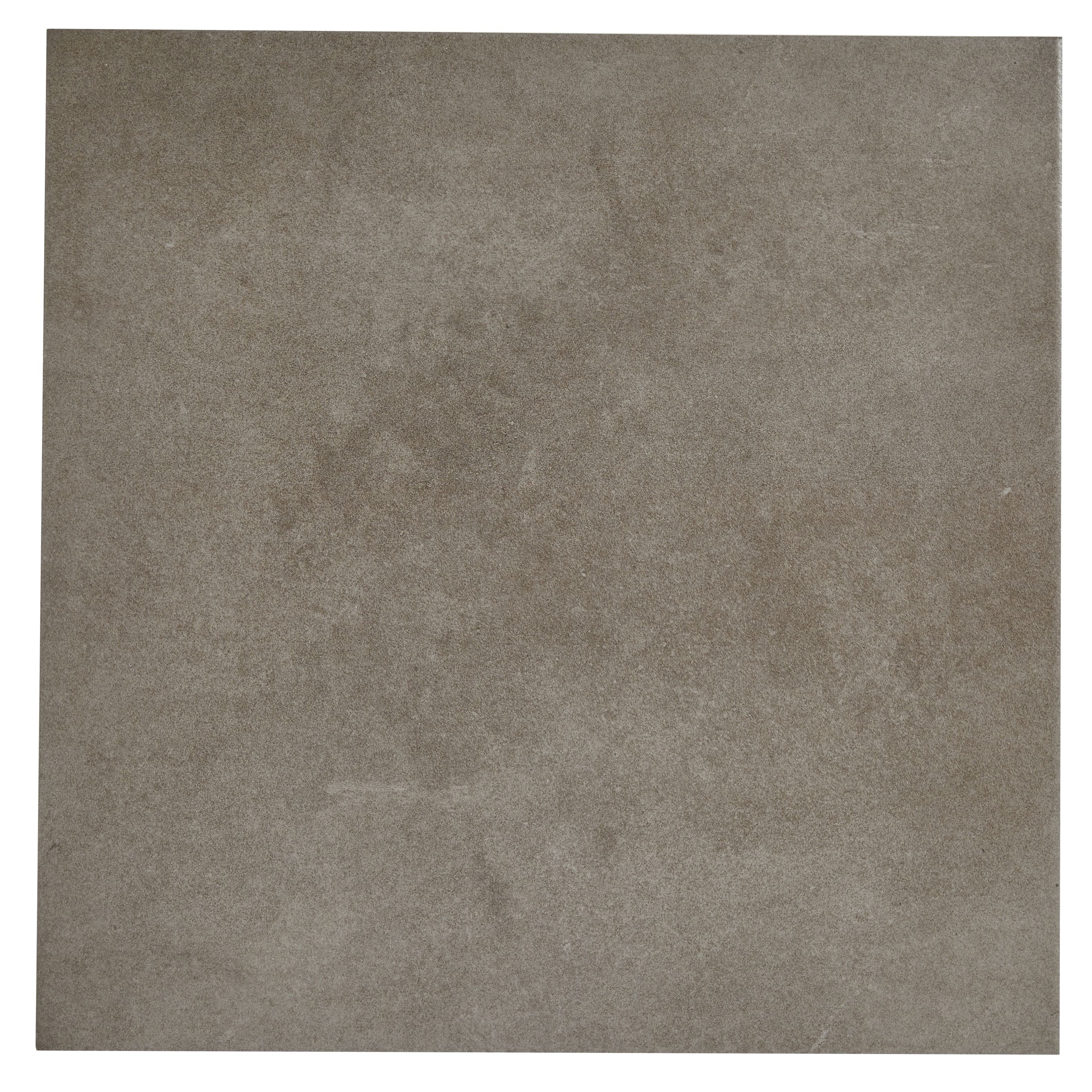 Konkrete Grey Matt Concrete effect Porcelain Floor tile, (L)426mm (W)426mm, Sample Departments