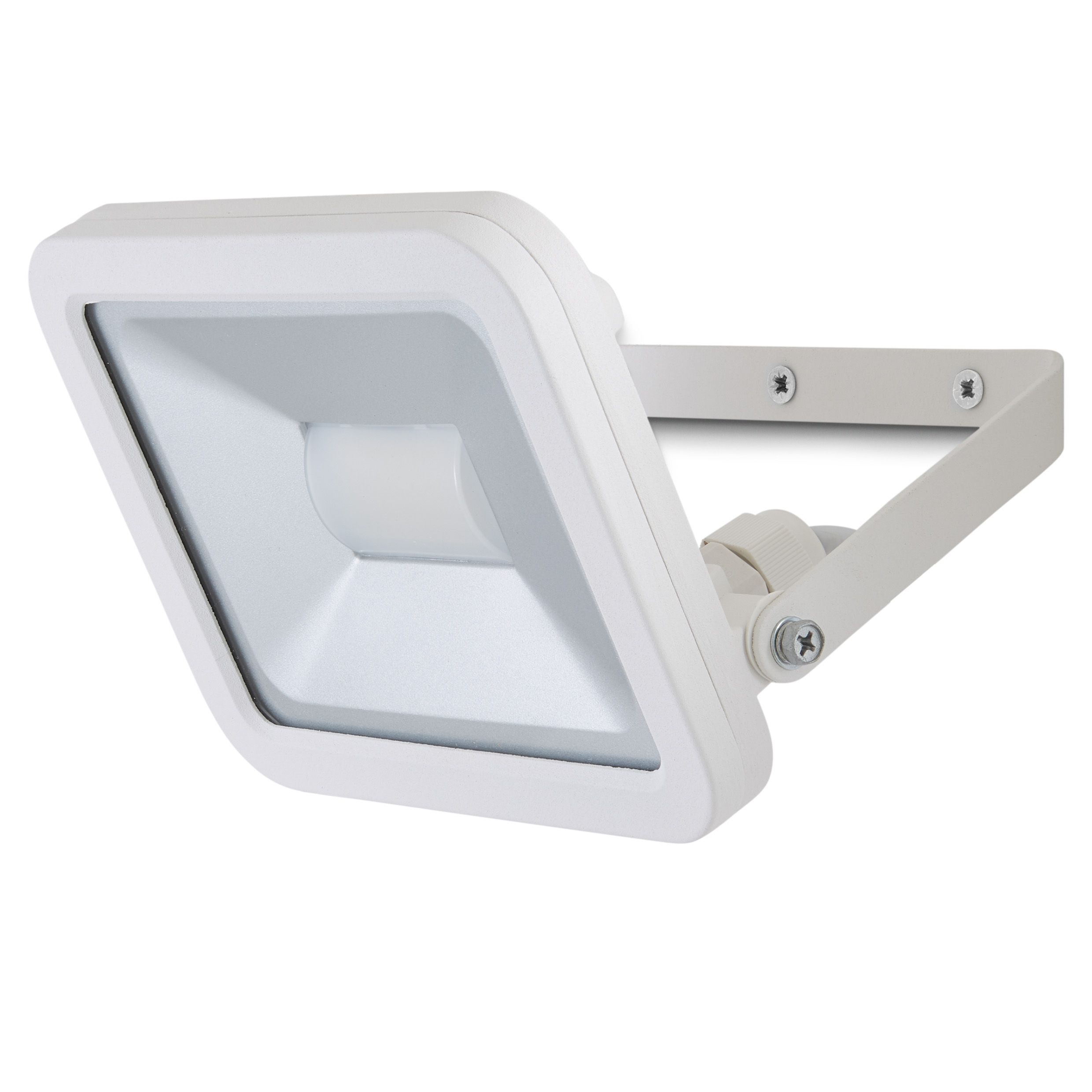 Blooma Weyburn Gloss White Mainspowered LED Outdoor Flood light 1600lm
