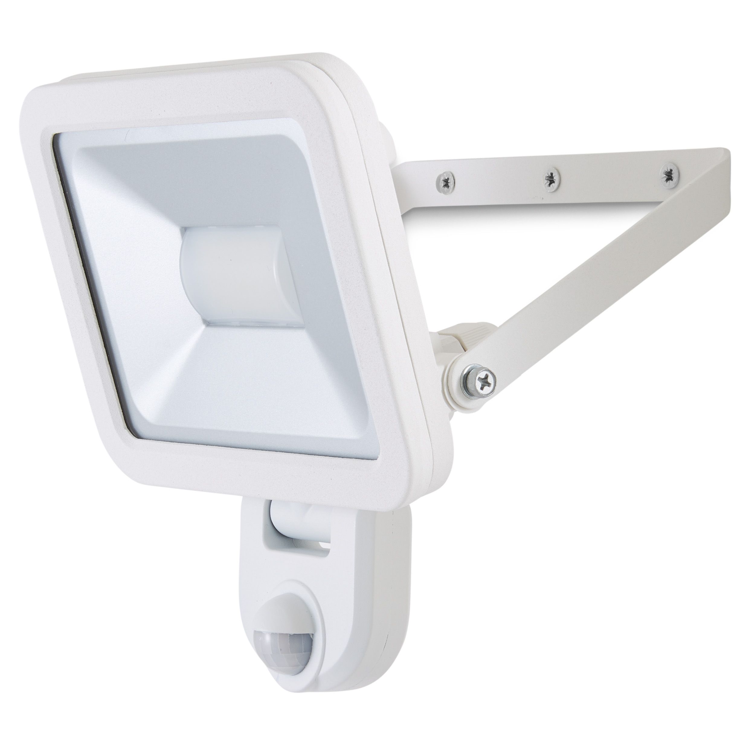 Blooma Weyburn Gloss White LED PIR Motion sensor Outdoor Wall light 20W