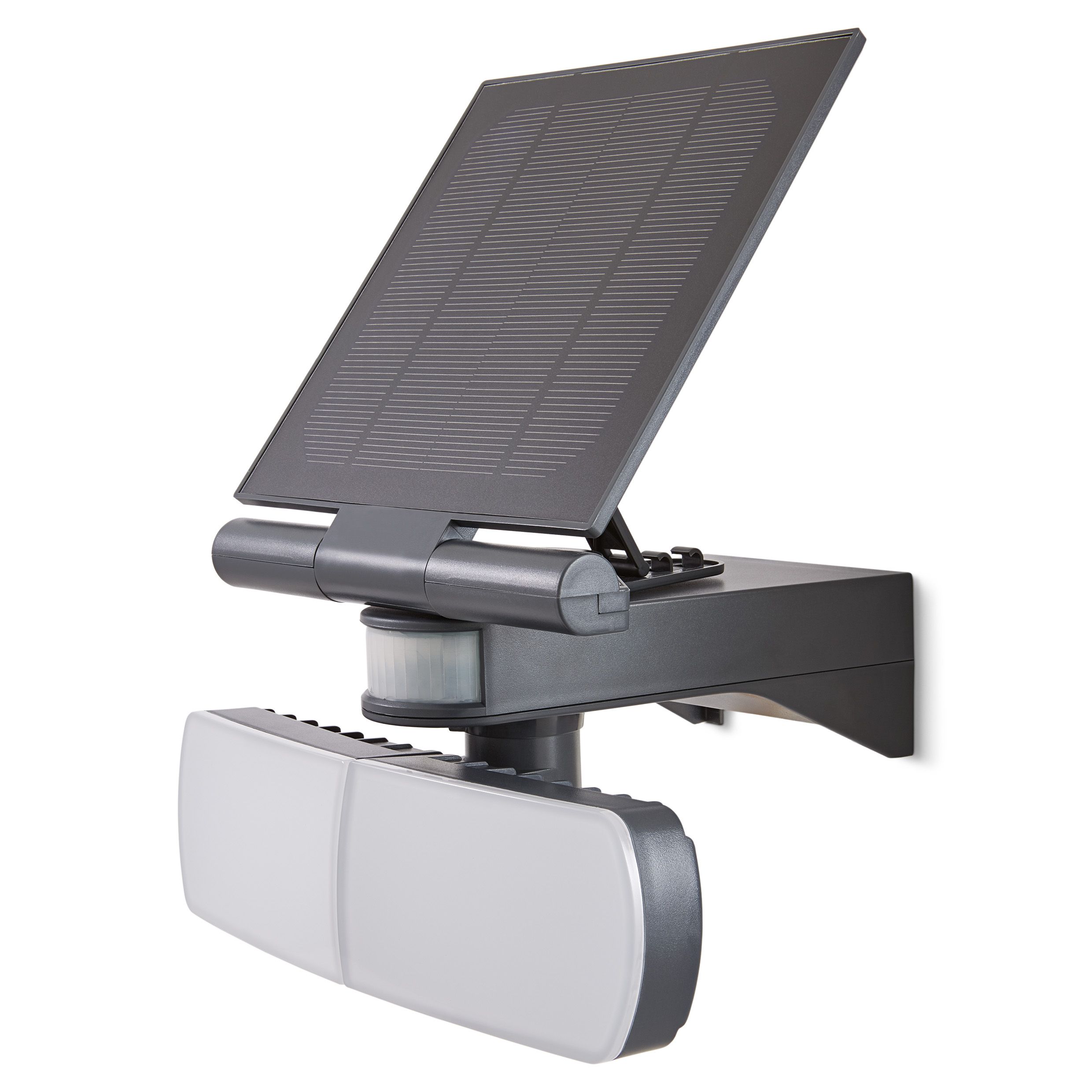 Blooma Brampton Matt Charcoal grey Solarpowered LED Motion sensor