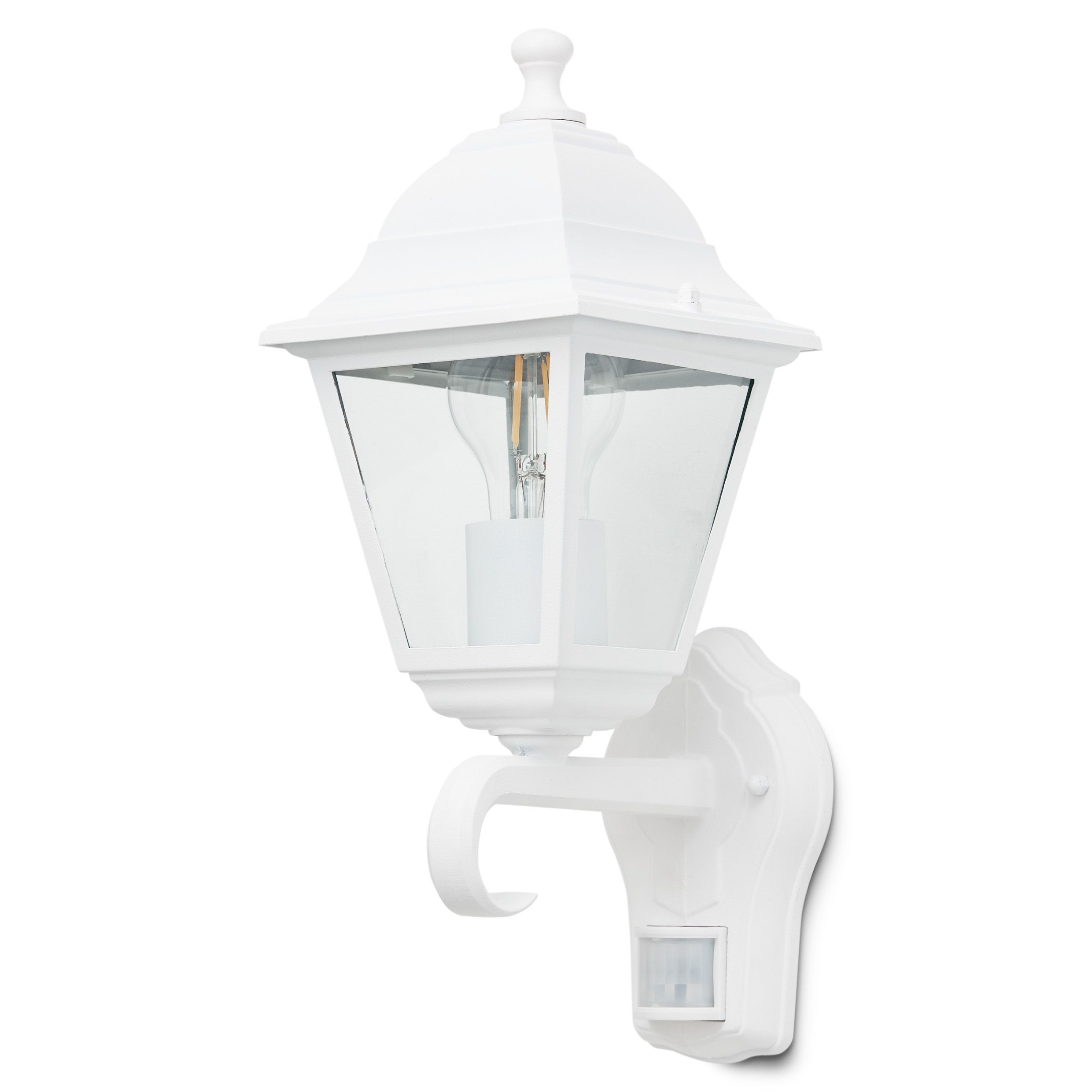 Blooma Varennes Matt White Mains-powered Halogen Outdoor Lantern Wall ...