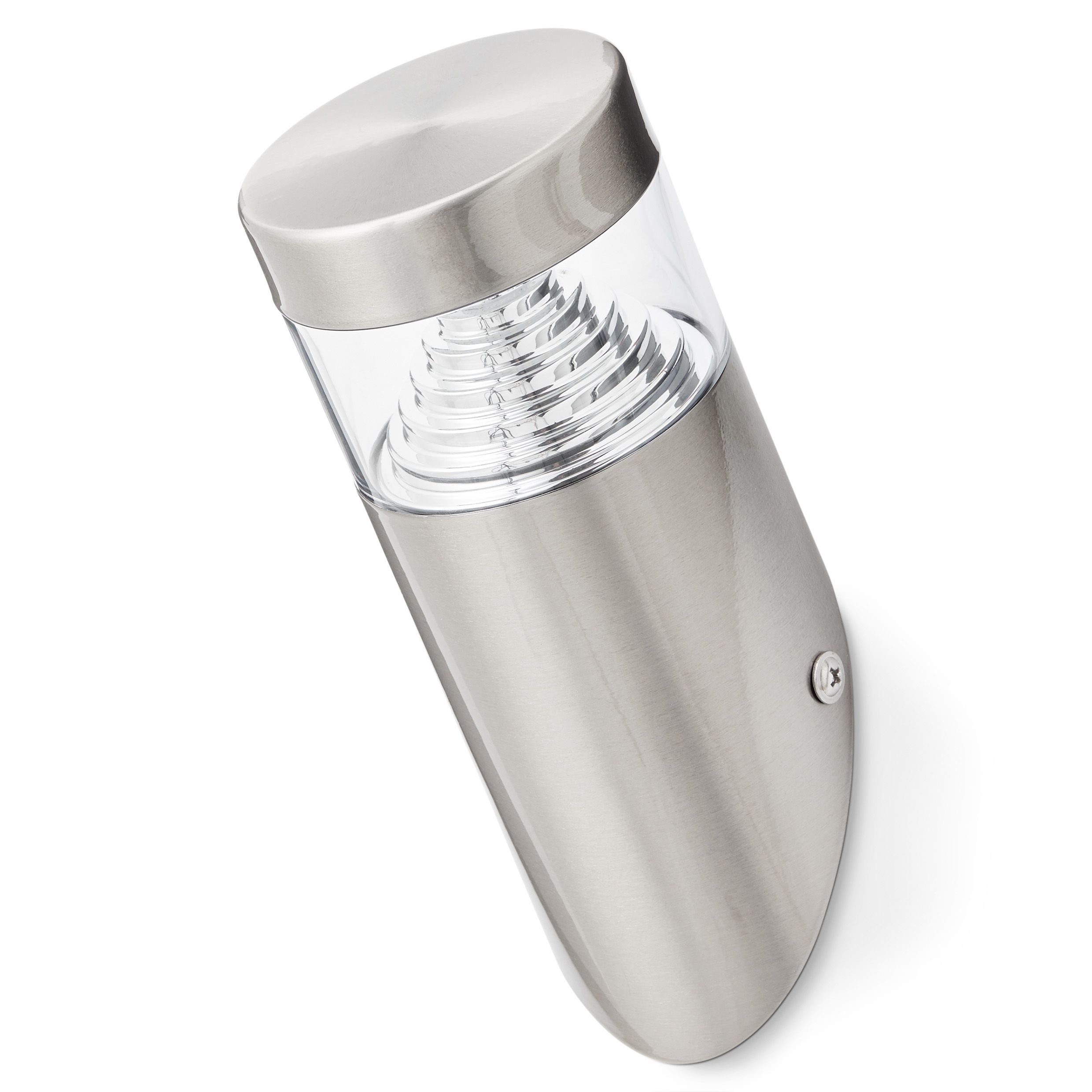 Blooma Kelowna Brushed Silver effect Mainspowered LED Outdoor Wall