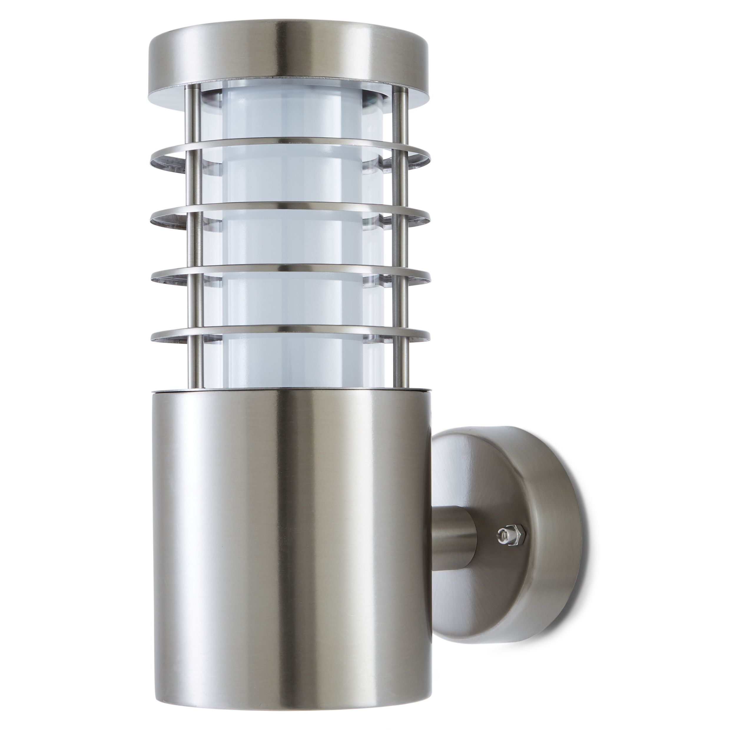 Blooma Hampstead Silver effect Mains powered Outdoor wall light Departments TradePoint