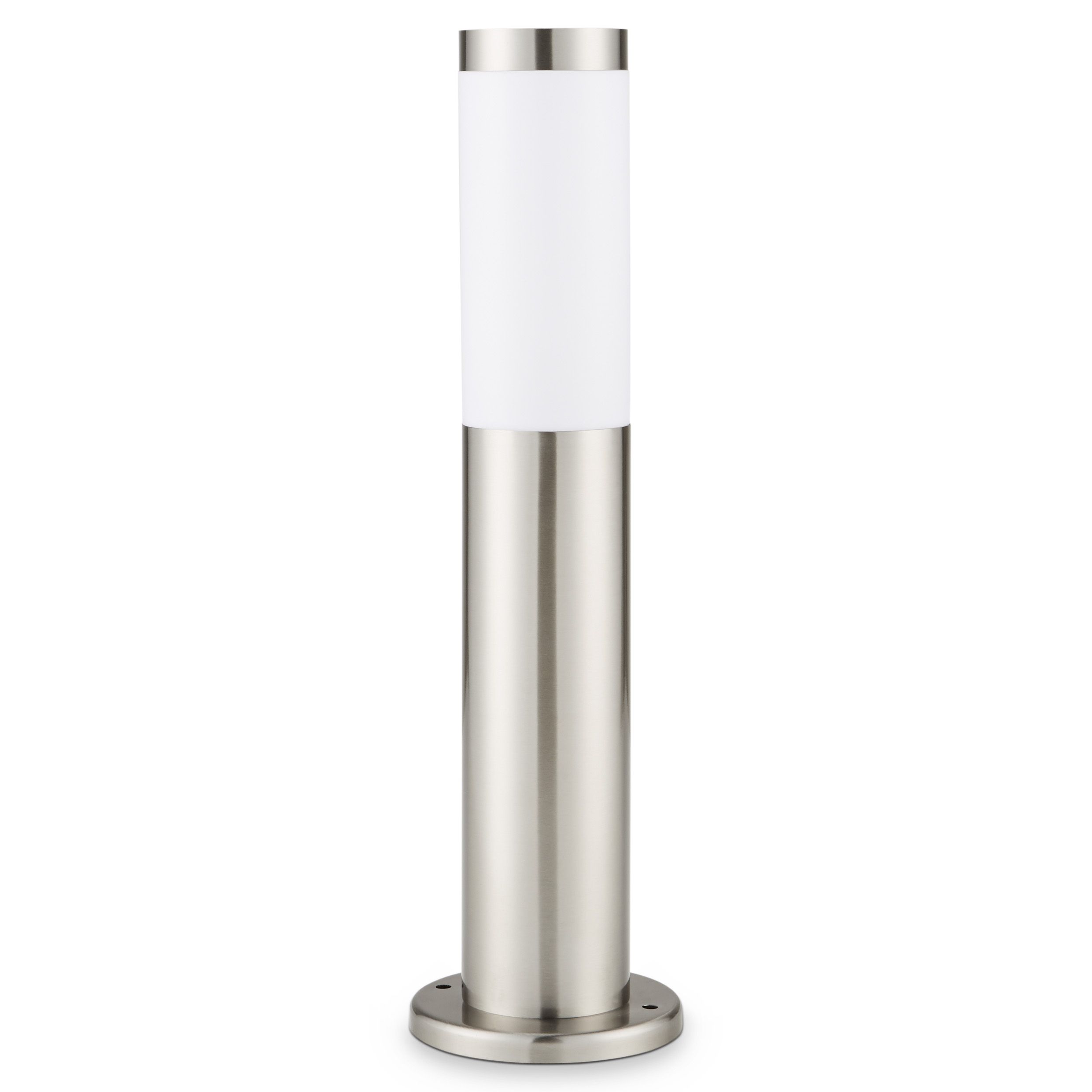 Blooma Hollis Brushed Silver effect Mainspowered Halogen Post light