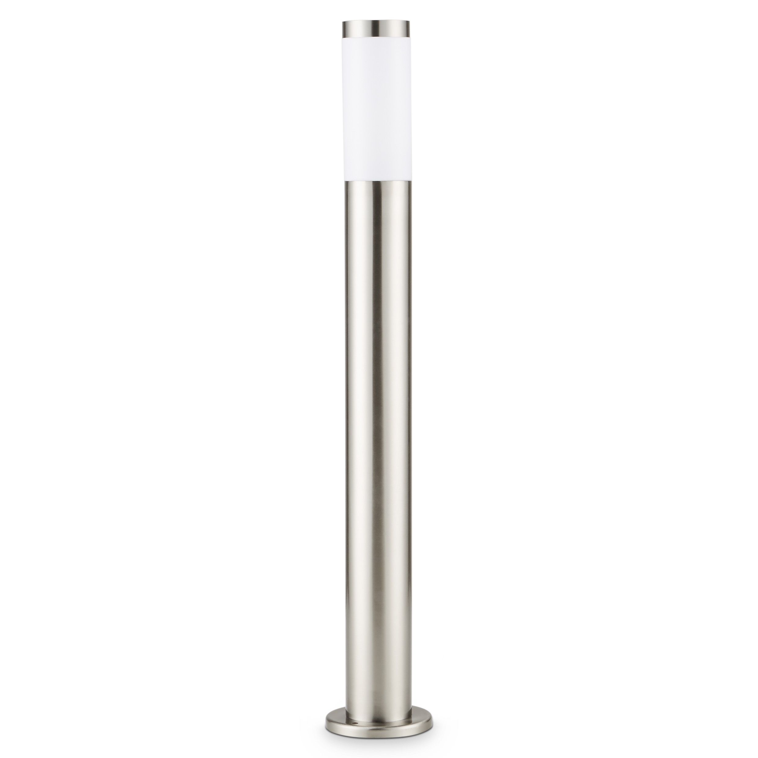 Blooma Hollis Brushed Silver Effect Mains Powered Halogen Post Light