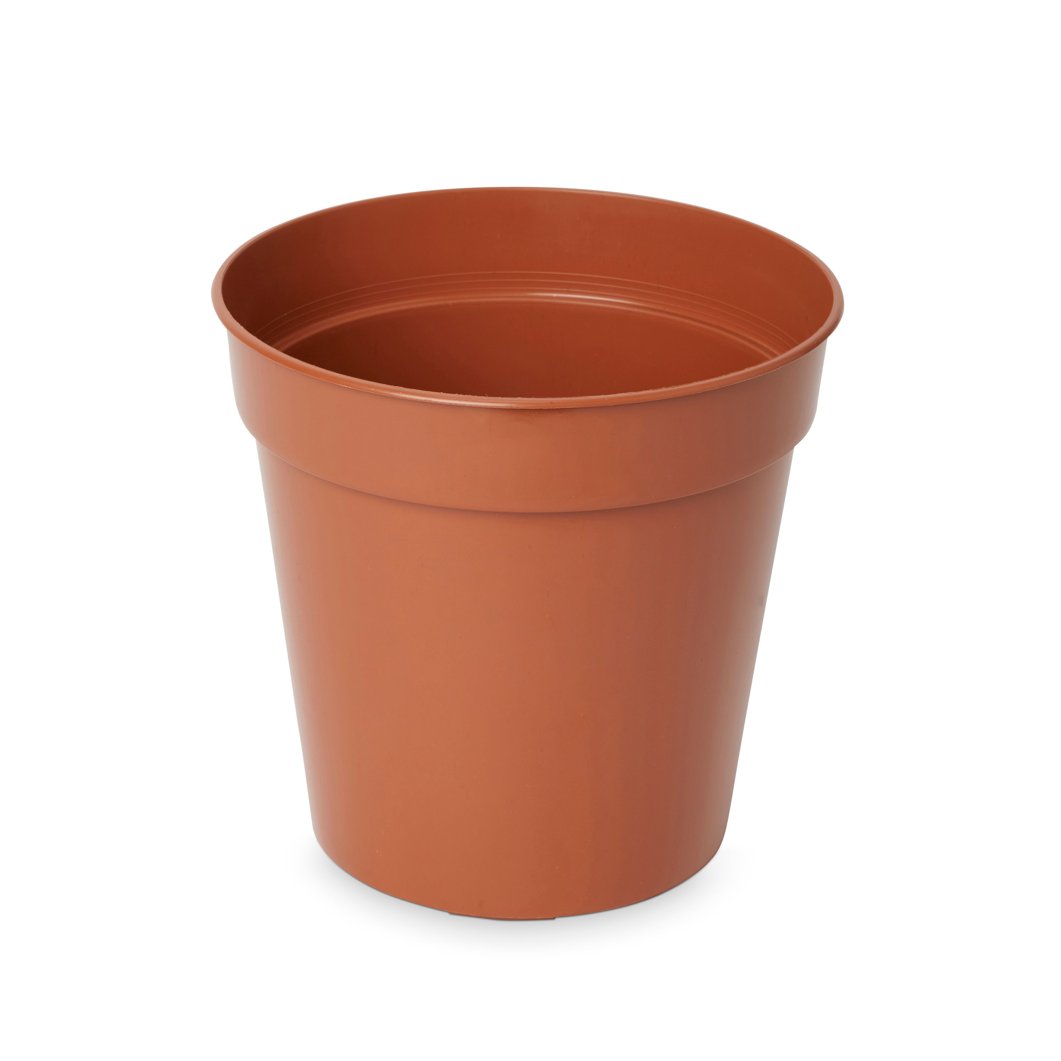 Lei Glazed Brown Plastic  Grow  pot  Dia 10 5cm Pack of 5 