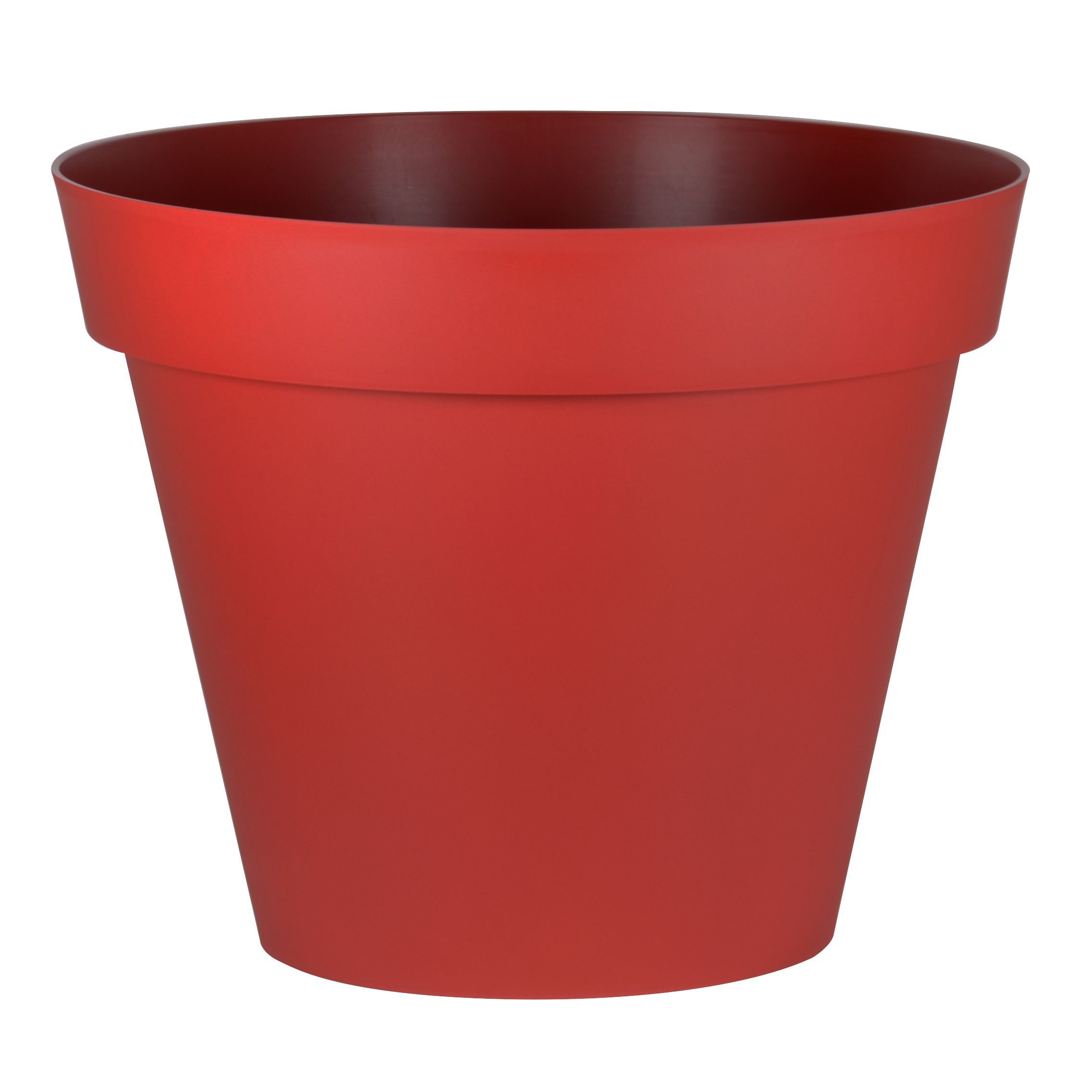 Ред пластик. Plant in a Red Pot.