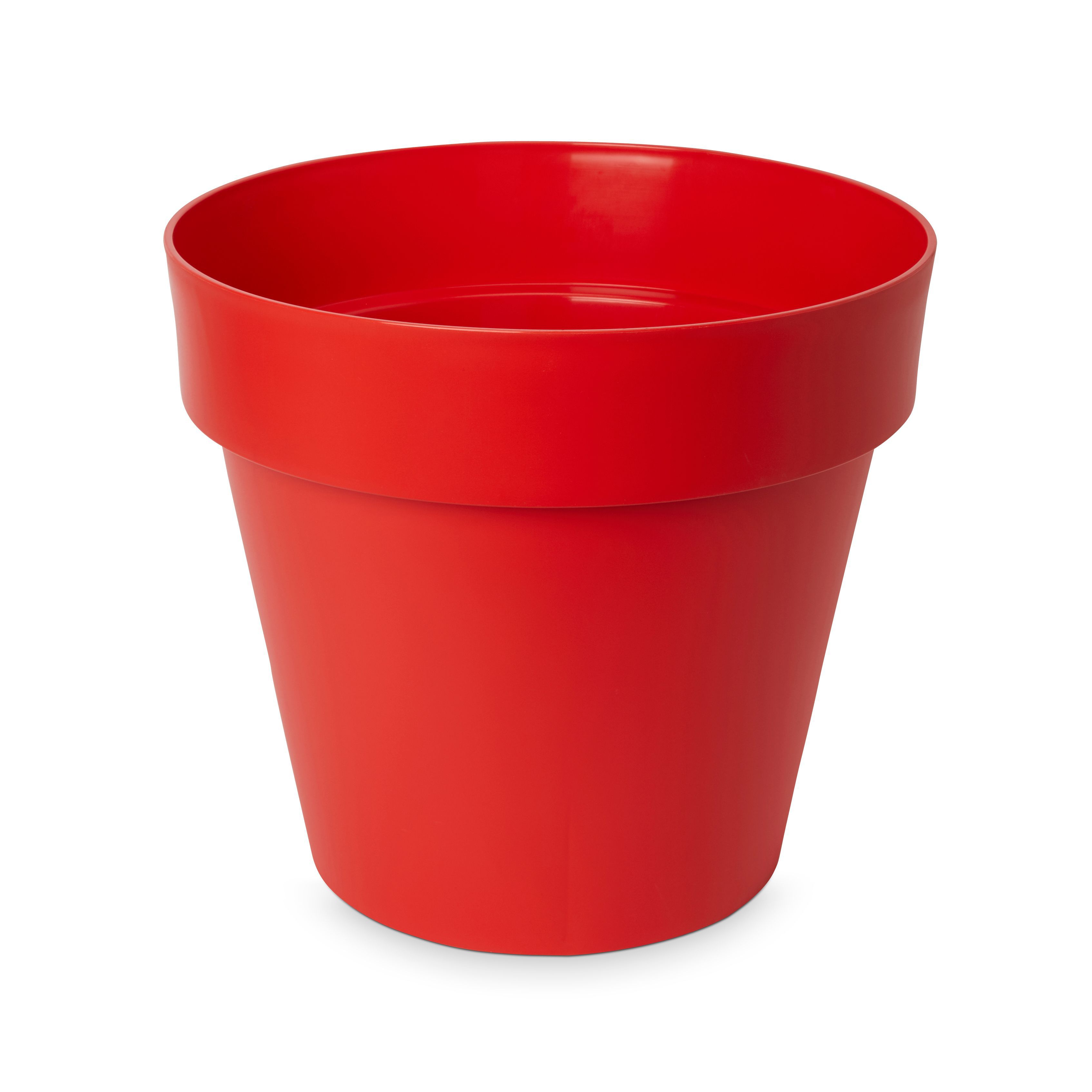 Nurgul Glazed Red  Plastic Plant  pot  Dia 40cm 