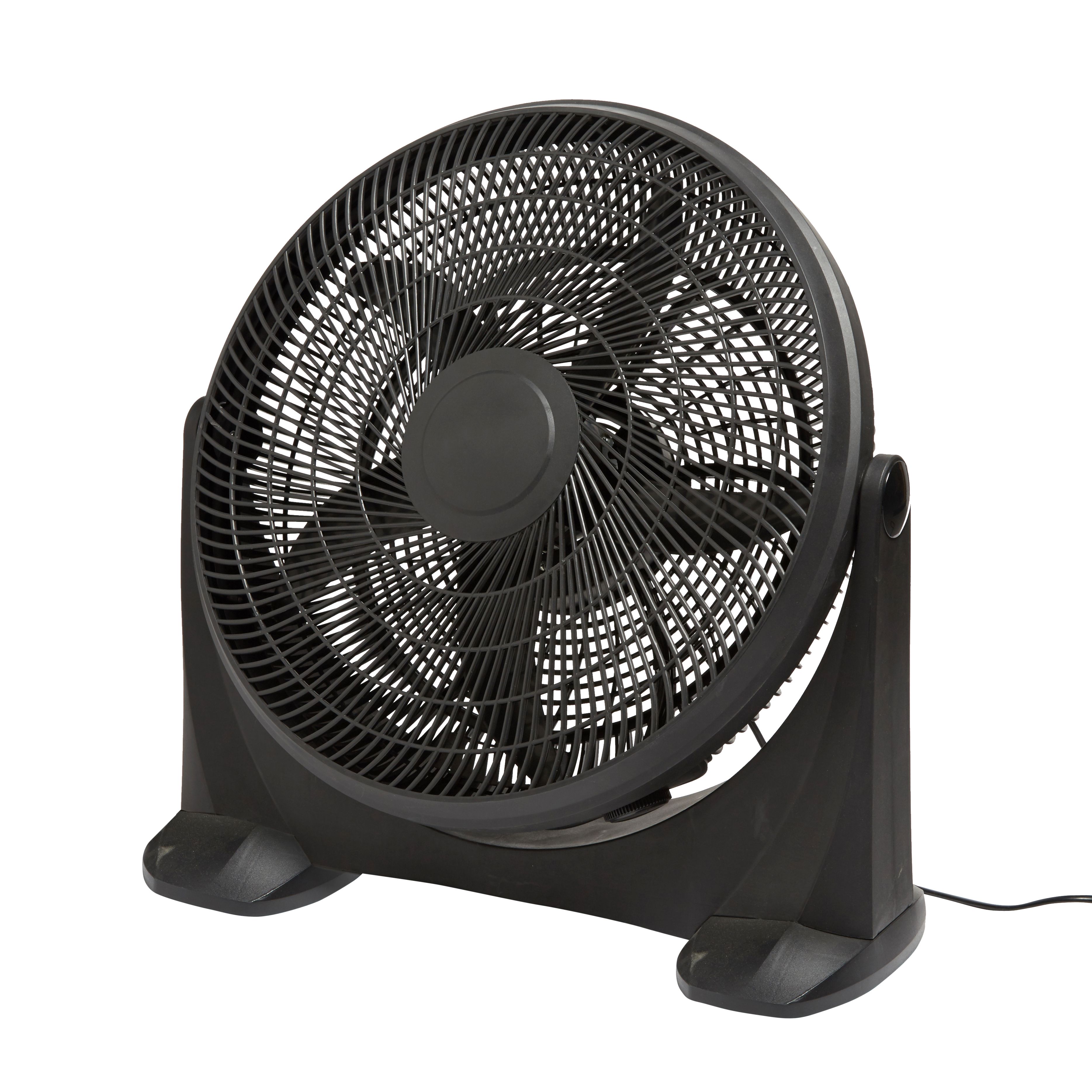 Black 20" 90W Floor fan Departments DIY at B&Q