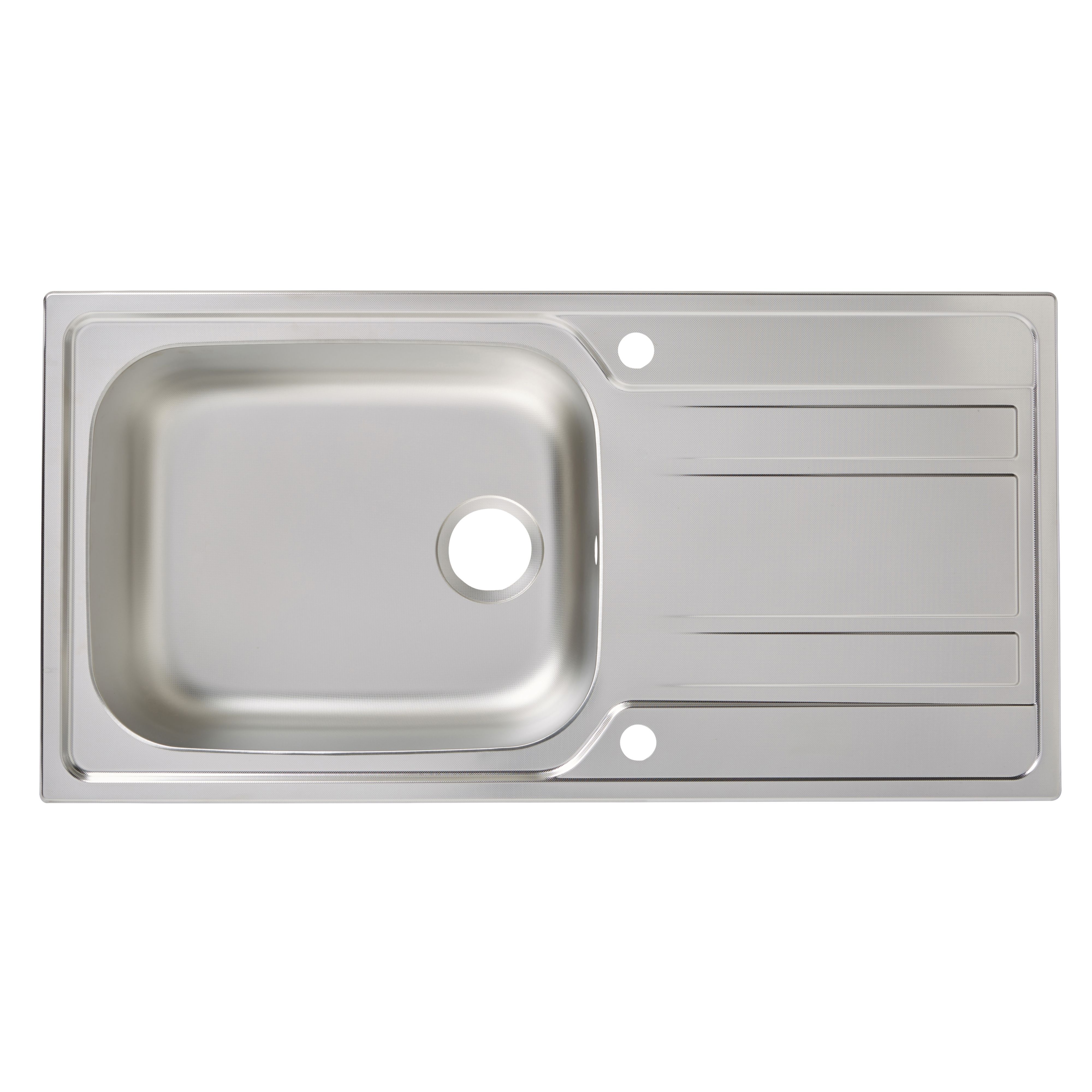 Cooke Lewis Lyell Inox Stainless Steel 1 Bowl Sink Drainer Departments Diy At B Q