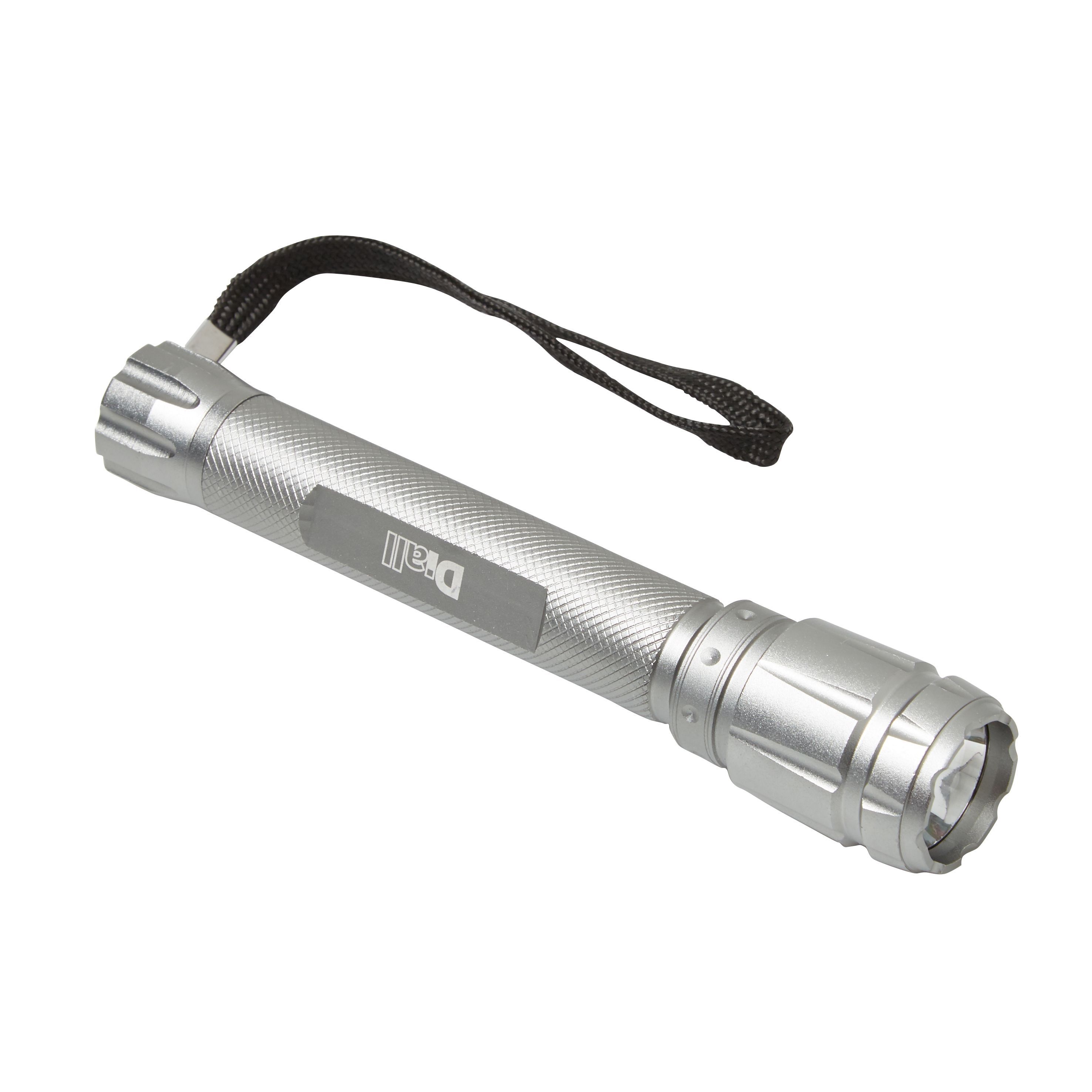 Diall 50lm Aluminium LED Silver Torch Departments DIY at B&Q