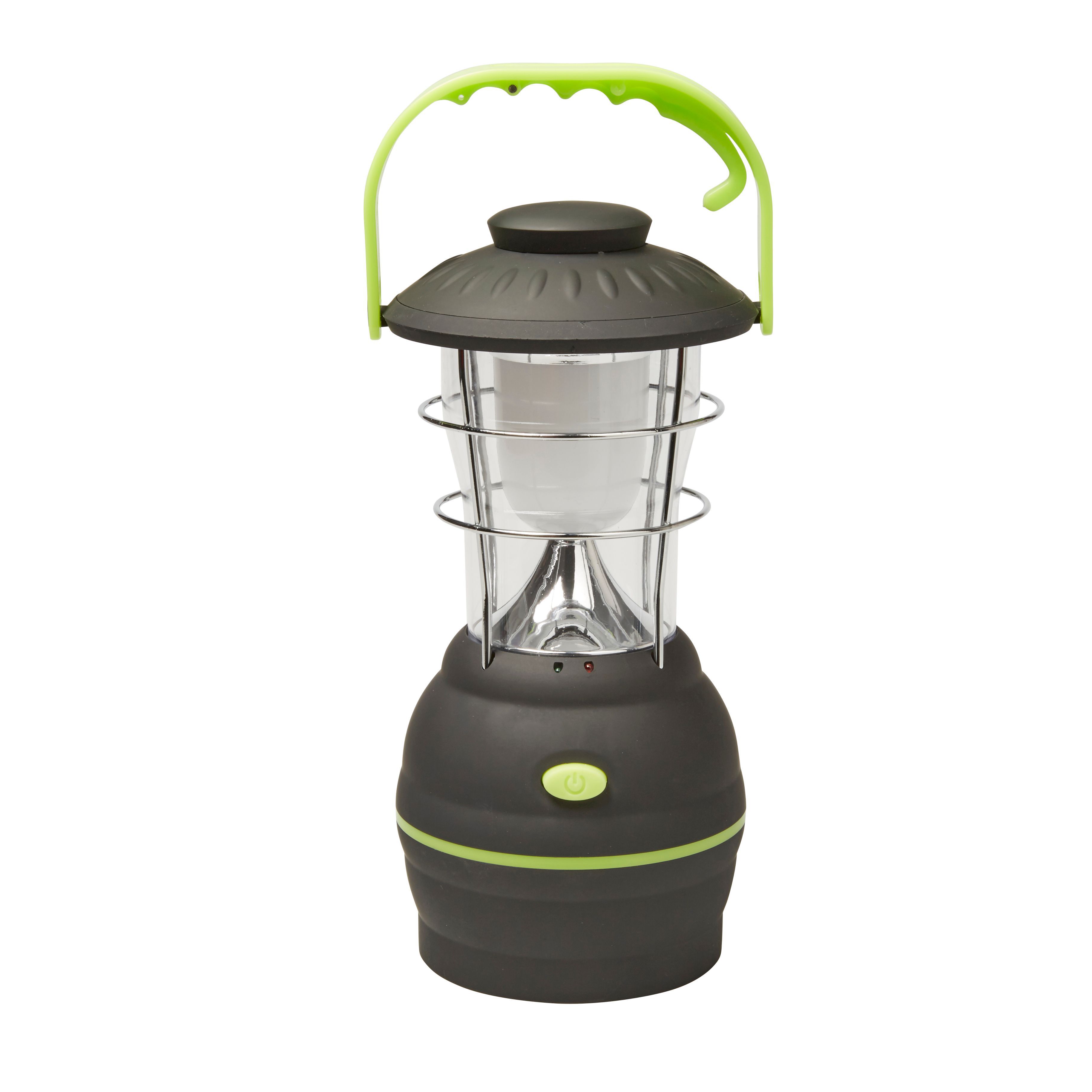 Diall ABS Black & Green Battery-powered LED Lantern | Departments | DIY ...