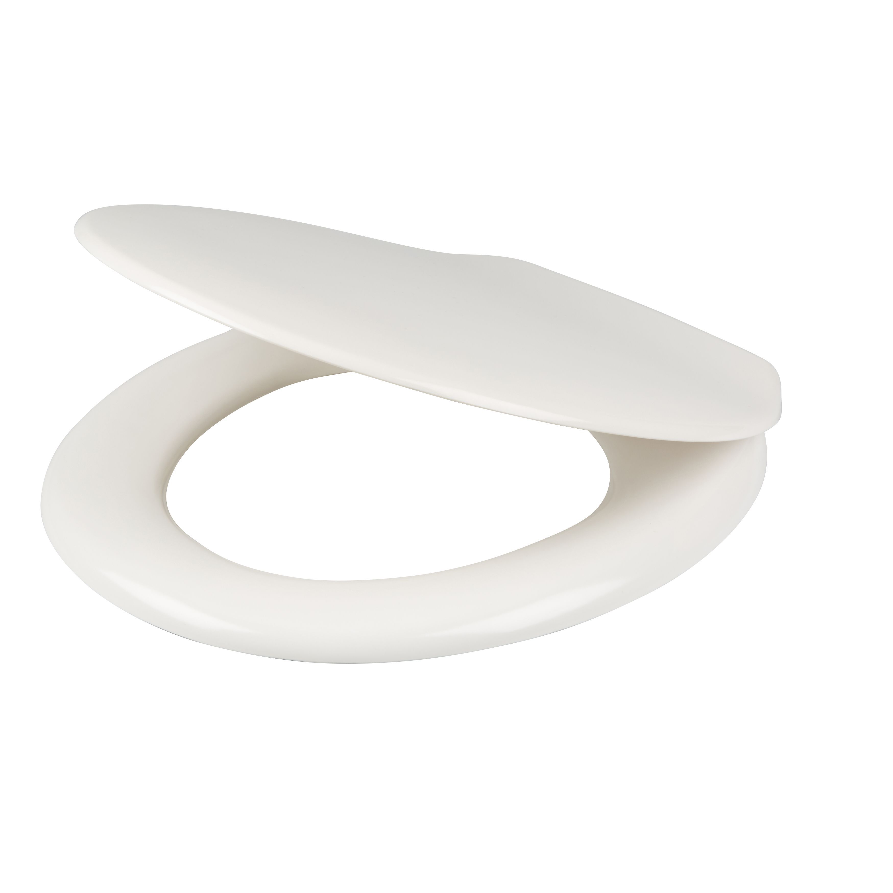 Cooke & Lewis Genoa White Soft close Toilet seat | Departments | DIY at B&Q