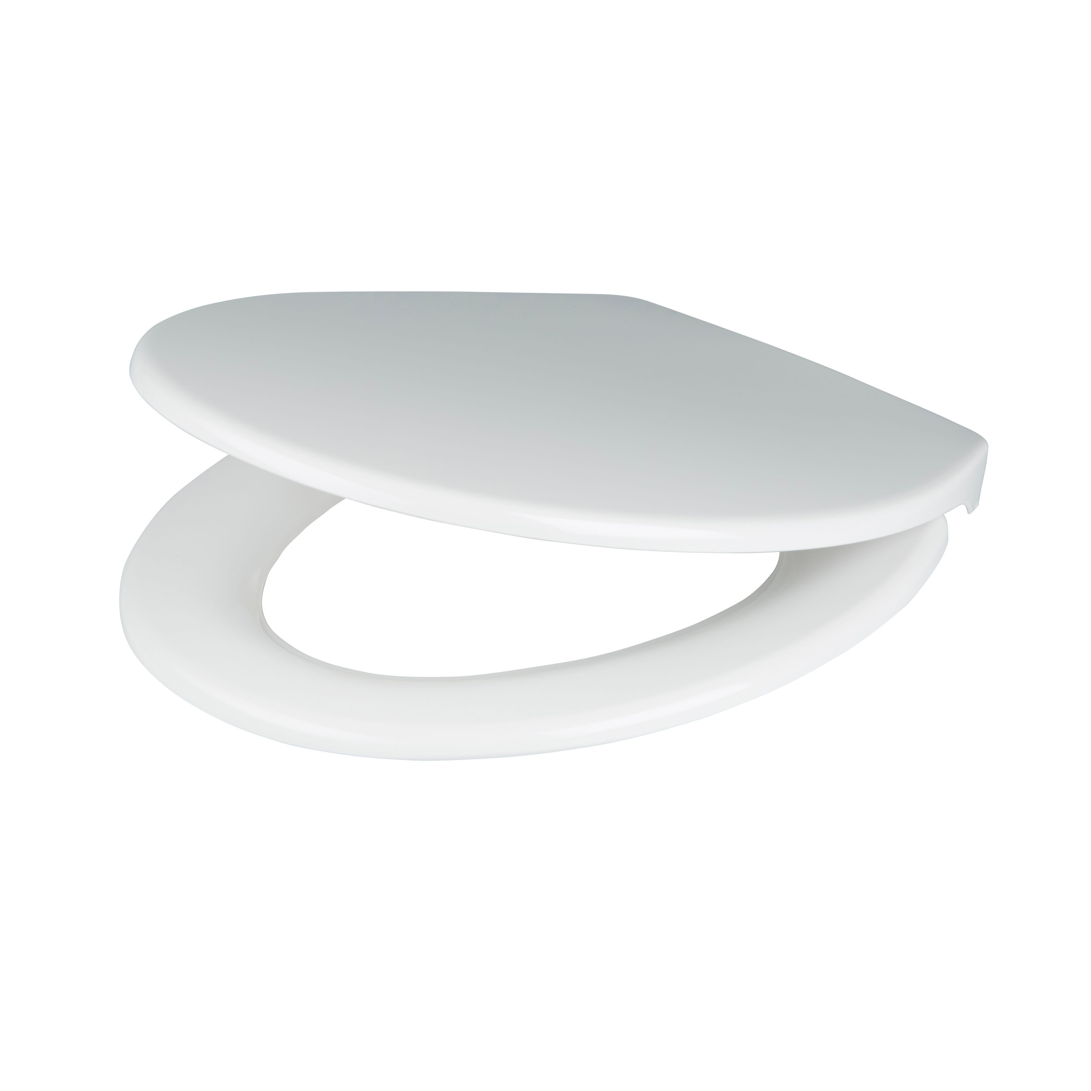 Cooke & Lewis Diani White Top-Fix Soft close Toilet seat | Departments