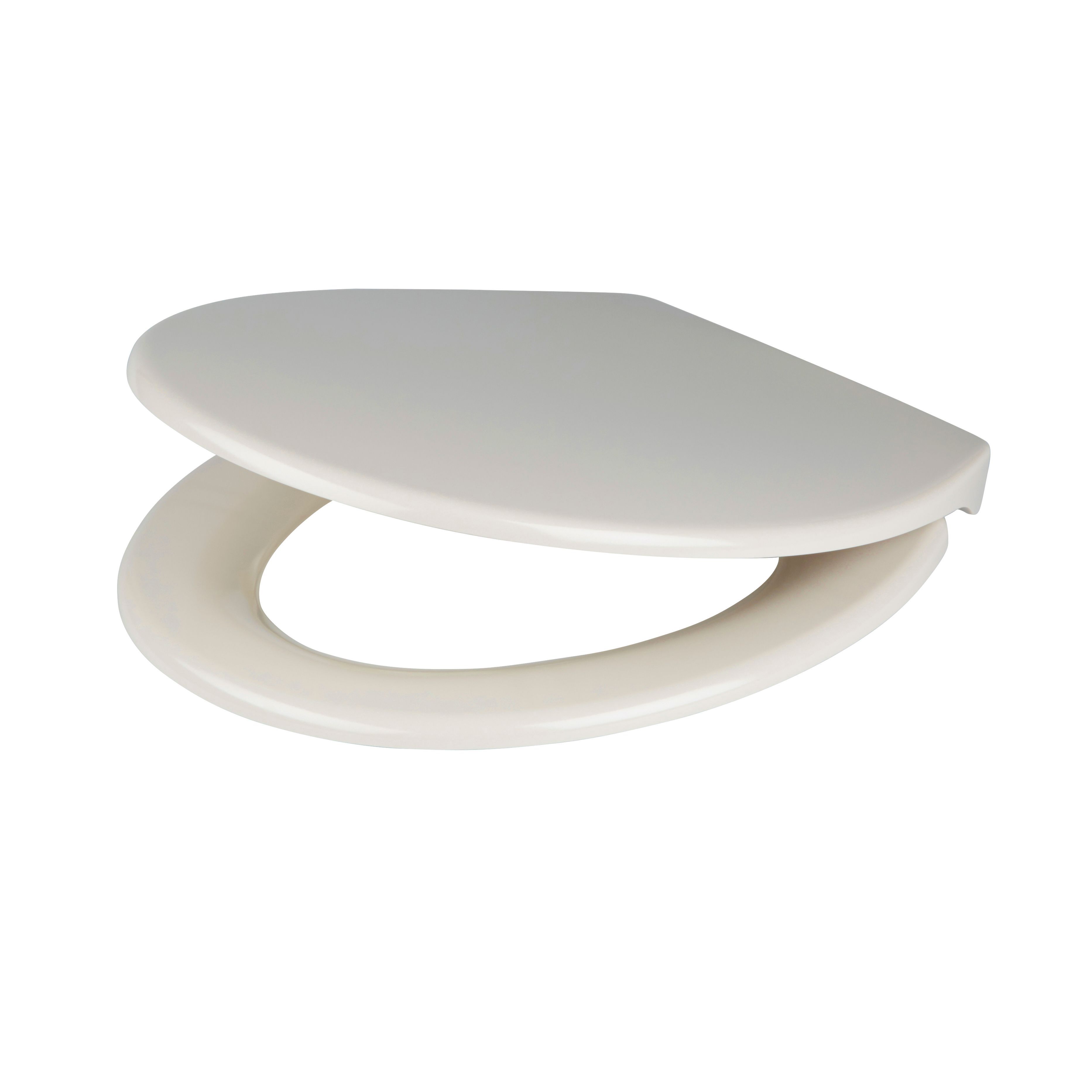 Cooke & Lewis Diani Cream TopFix Soft close Toilet seat Departments