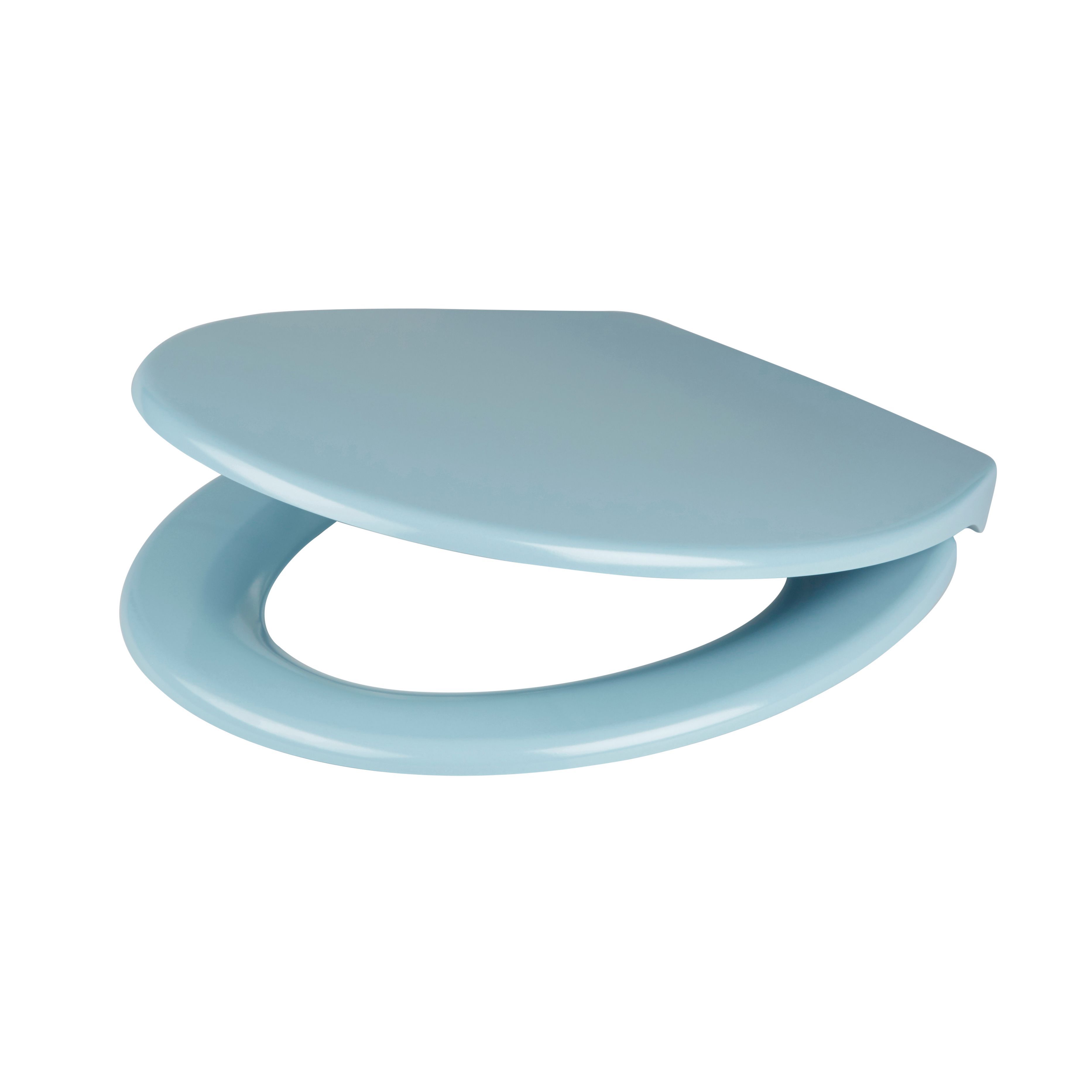 Cooke & Lewis Diani Blue Top fix Soft close Toilet seat | Departments